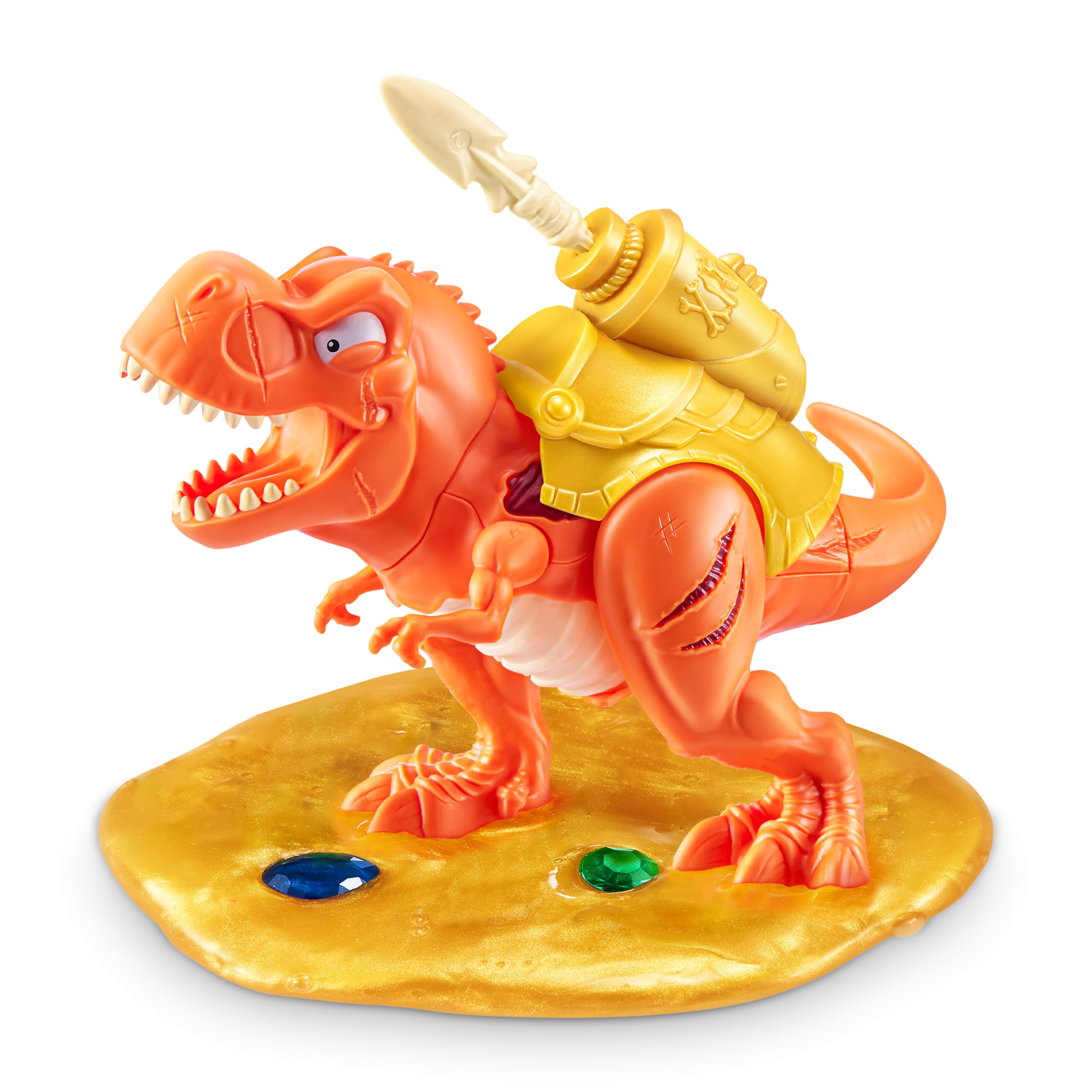 ZURU SMASHERS Dino Island Gold Treasure Hunt - Orange Dinosaur Skull Playset for Kids 6