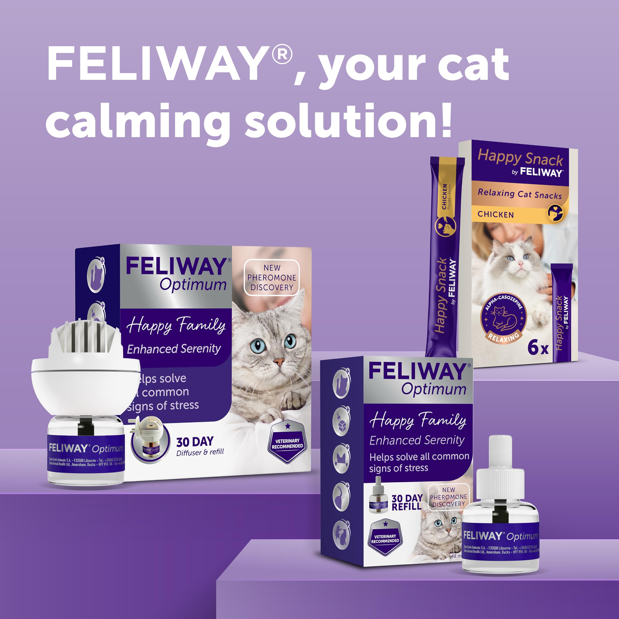 Feliway Optimum Cat Calming Pheromone Diffuser Refill - 30 Day Supply, 48ml 9