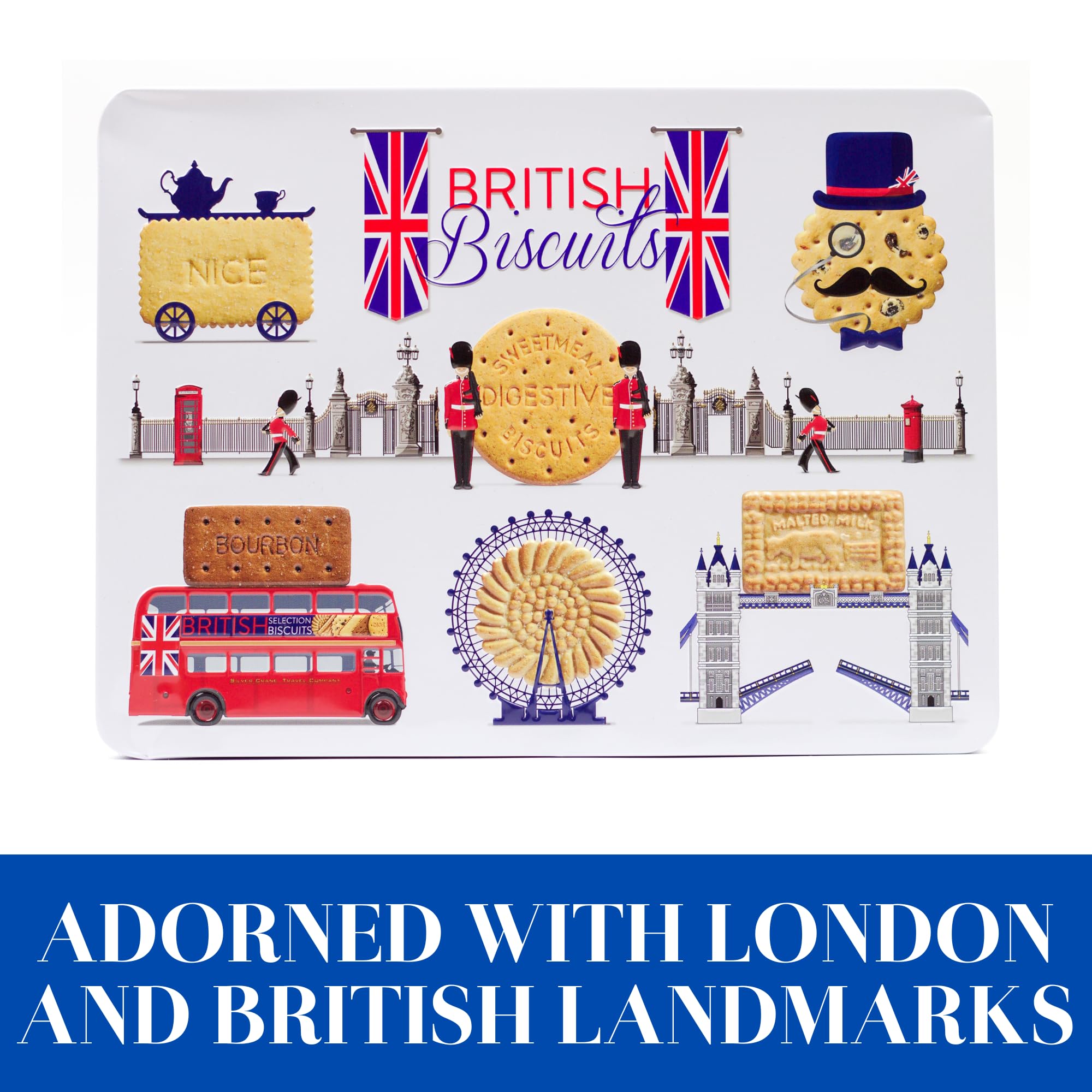The Silver Crane co. British Biscuits Gift Set - 350g Assorted Traditional Biscuits in Collectible Tin 5