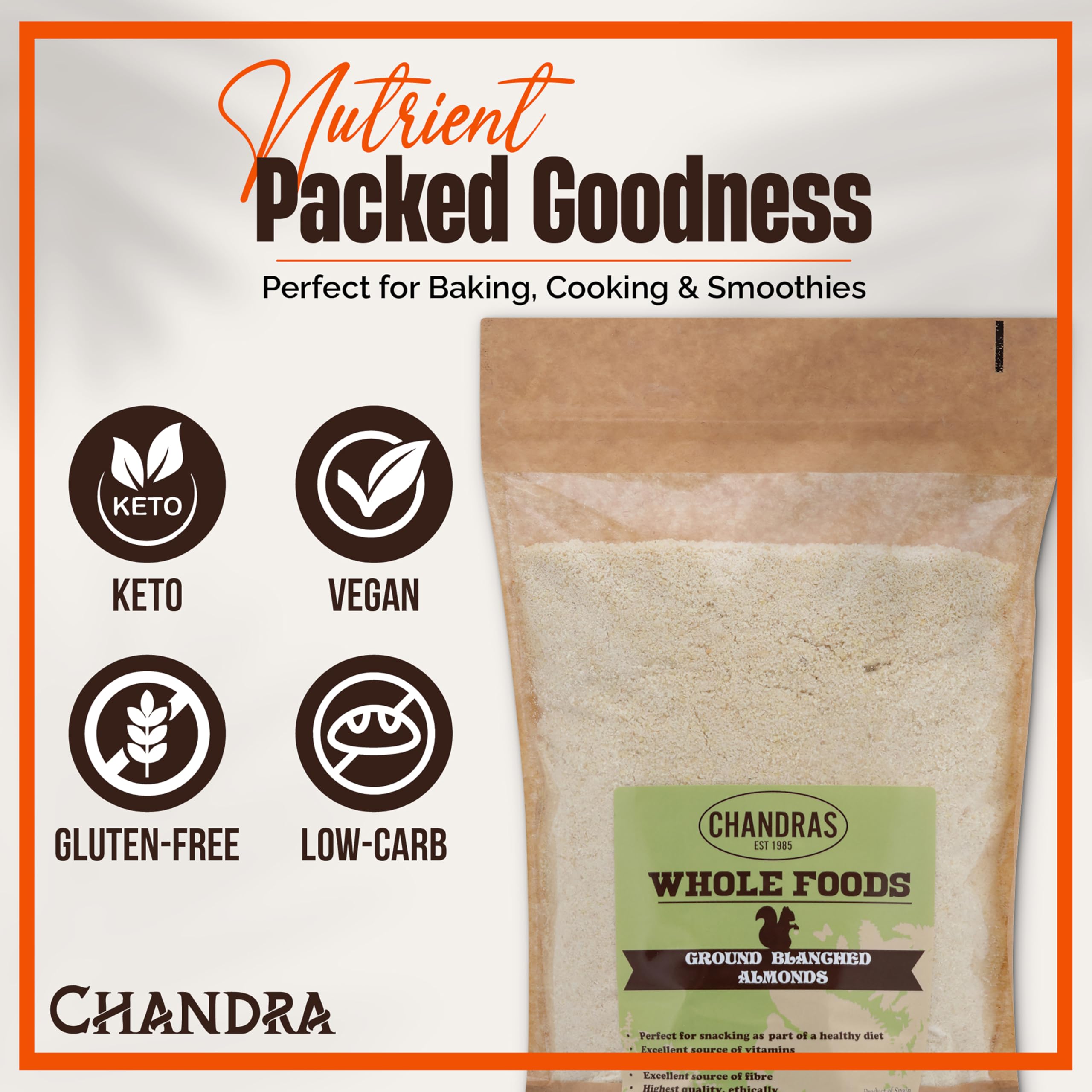 Chandra Whole Foods - Ground Almond Flour 1KG 4