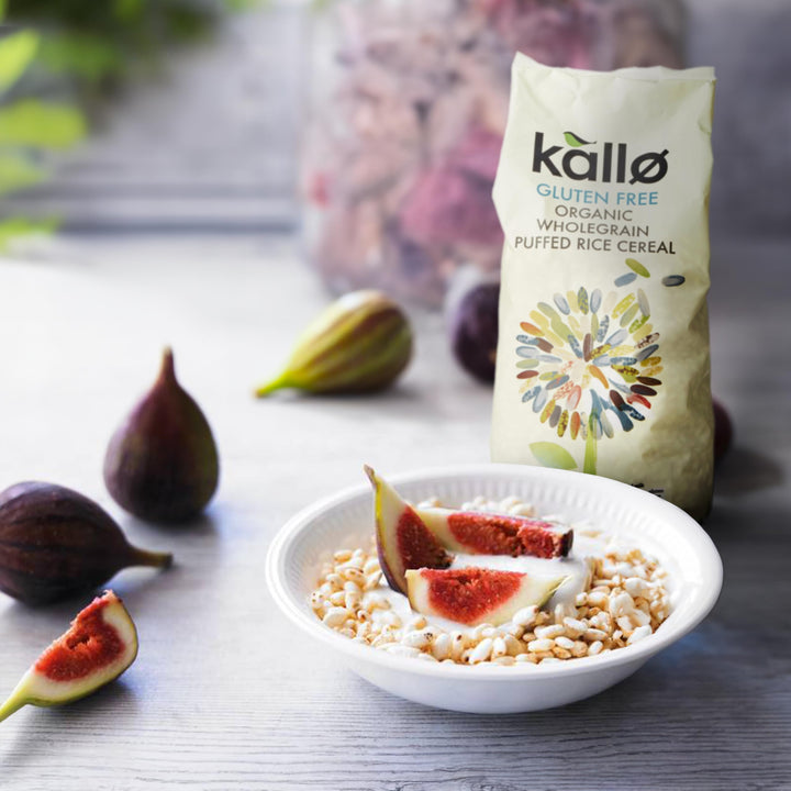 Kallo Gluten Free Organic Wholegrain Puffed Rice Cereal, 225g