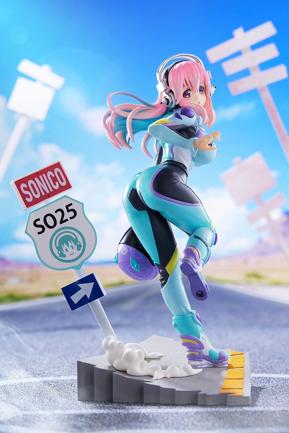 Furyu - Super Sonico Tenitol Non-Scale Figure - Rider Suit Edition with Exclusive Pedestal (Ages 15+)