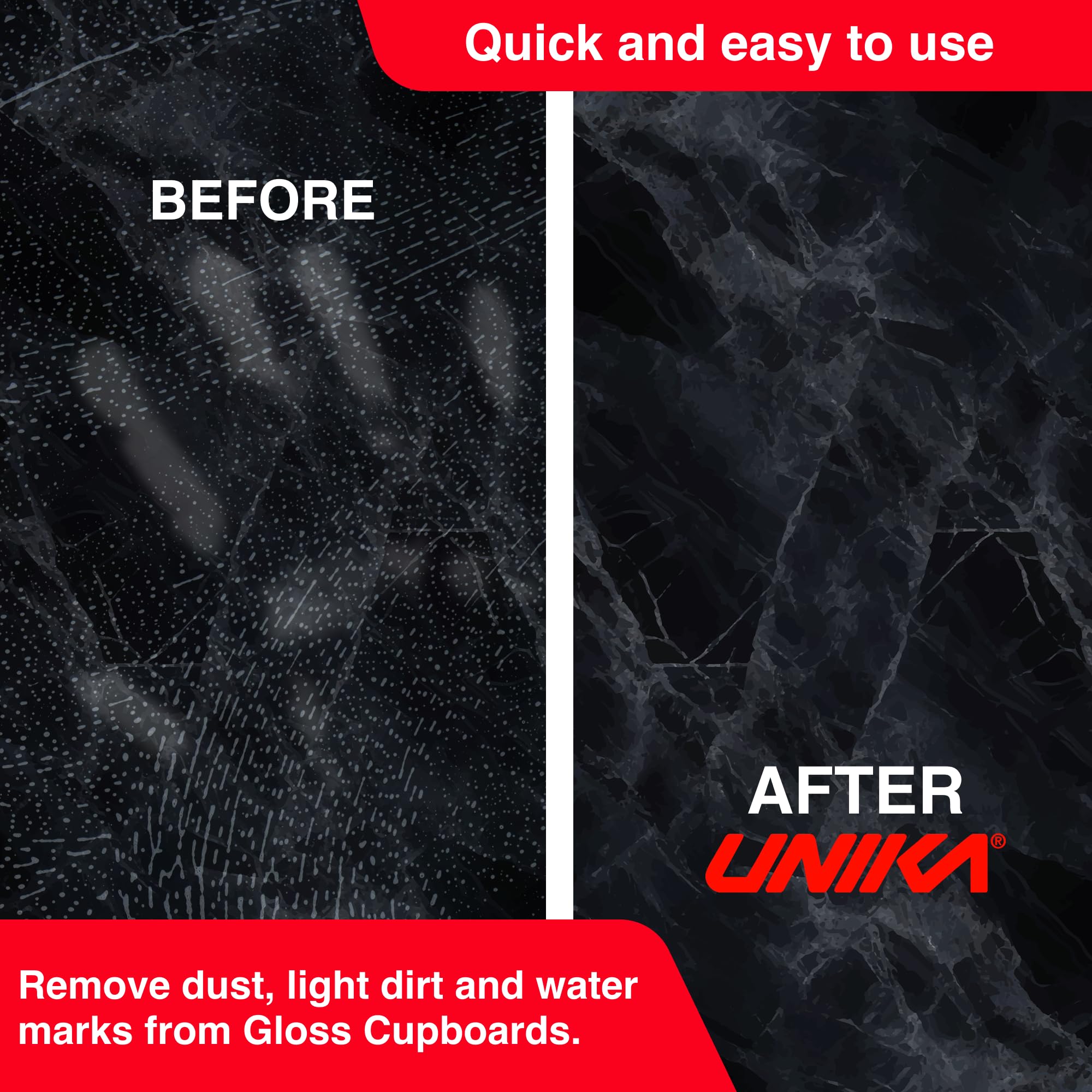 Unika Gloss Surface Cleaner - High Shine, Streak-Free Finish | 500ml Spray | Lemon Scent 3