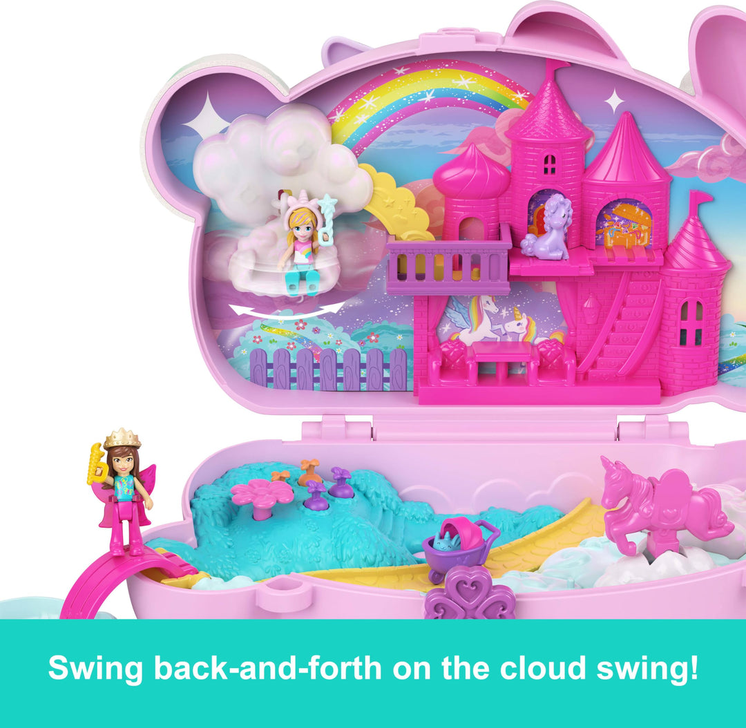 Polly Pocket 2-in-1 Bunny Fun Compact Purse Playset with Micro Dolls & Accessories