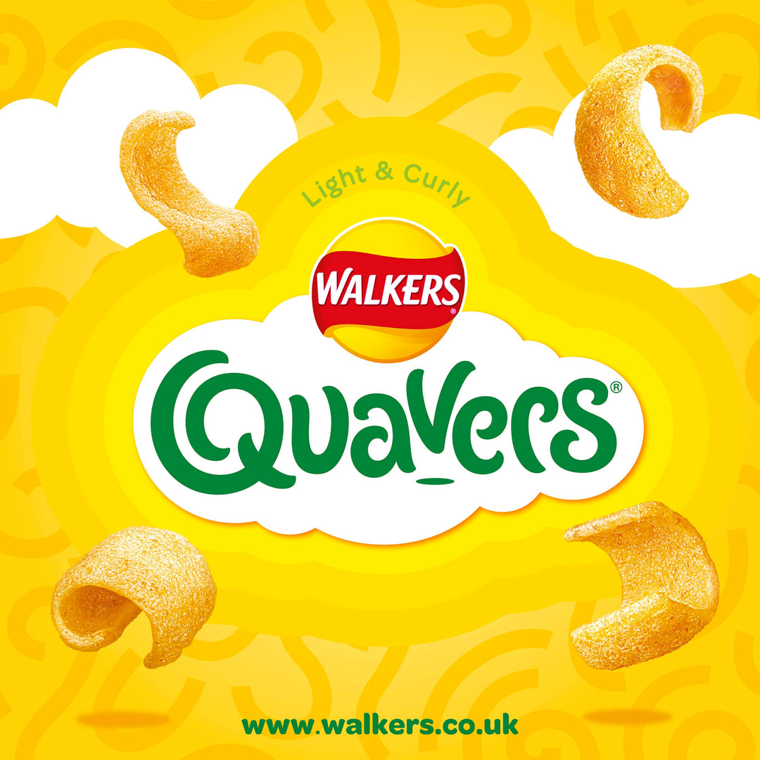 Walkers Quavers Prawn Cocktail Crisps, 116g Sharing Bag, Case of 12
