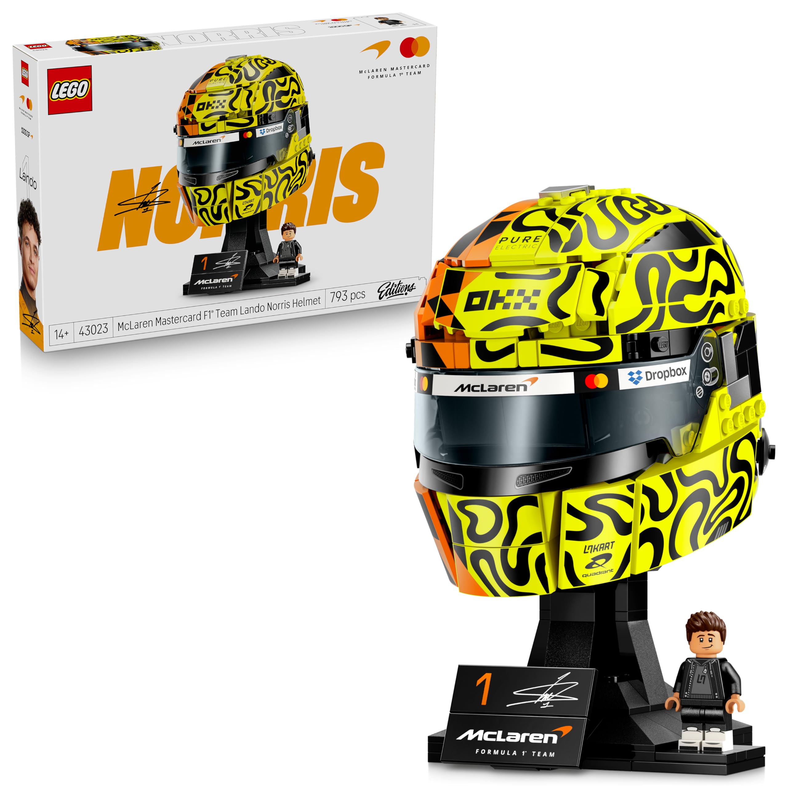 LEGO 43023 Editions McLaren F1 Lando Norris Helmet Building Set | Ages 14+