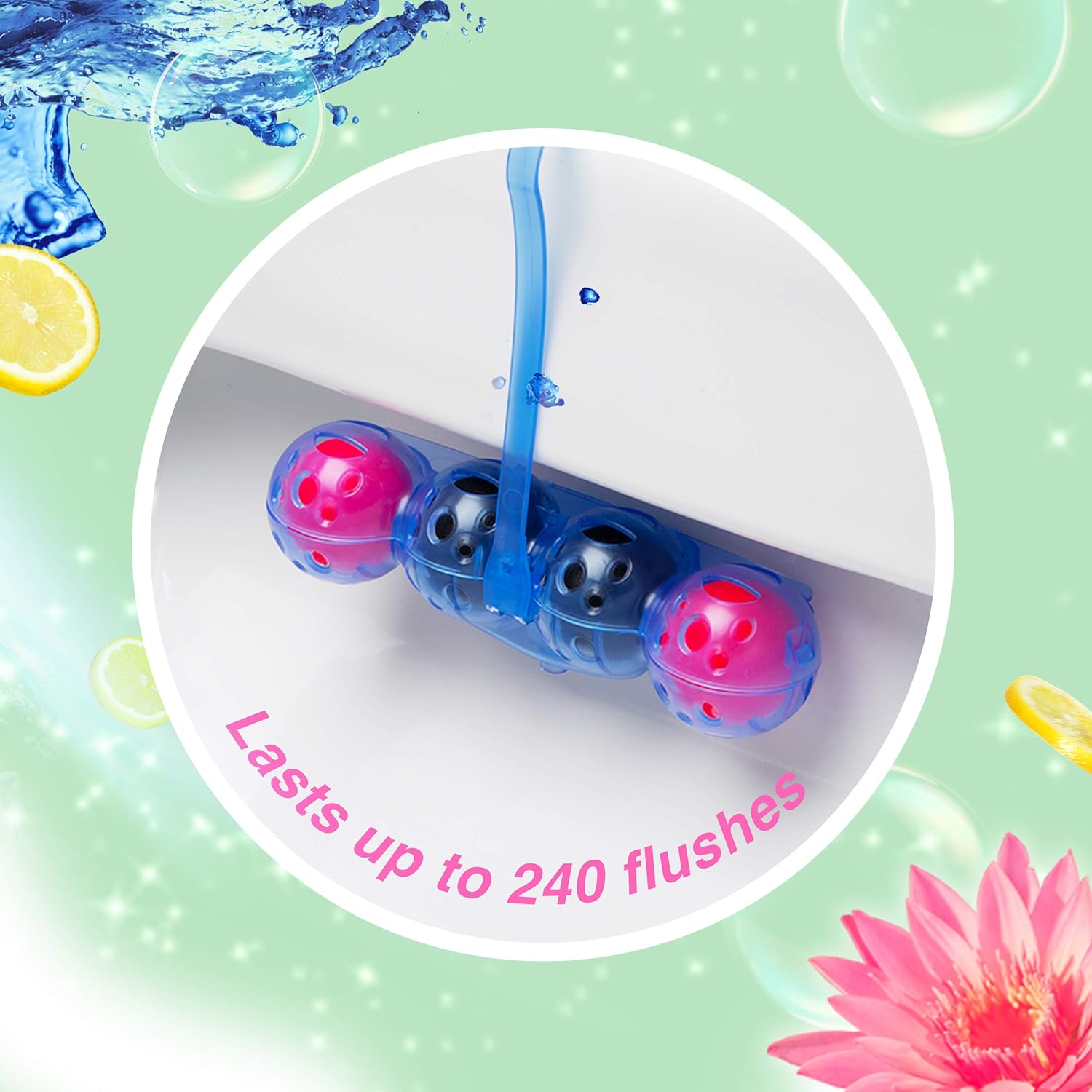 Bloo Power Active Fresh Flowers Toilet Rim Block (50g) 6