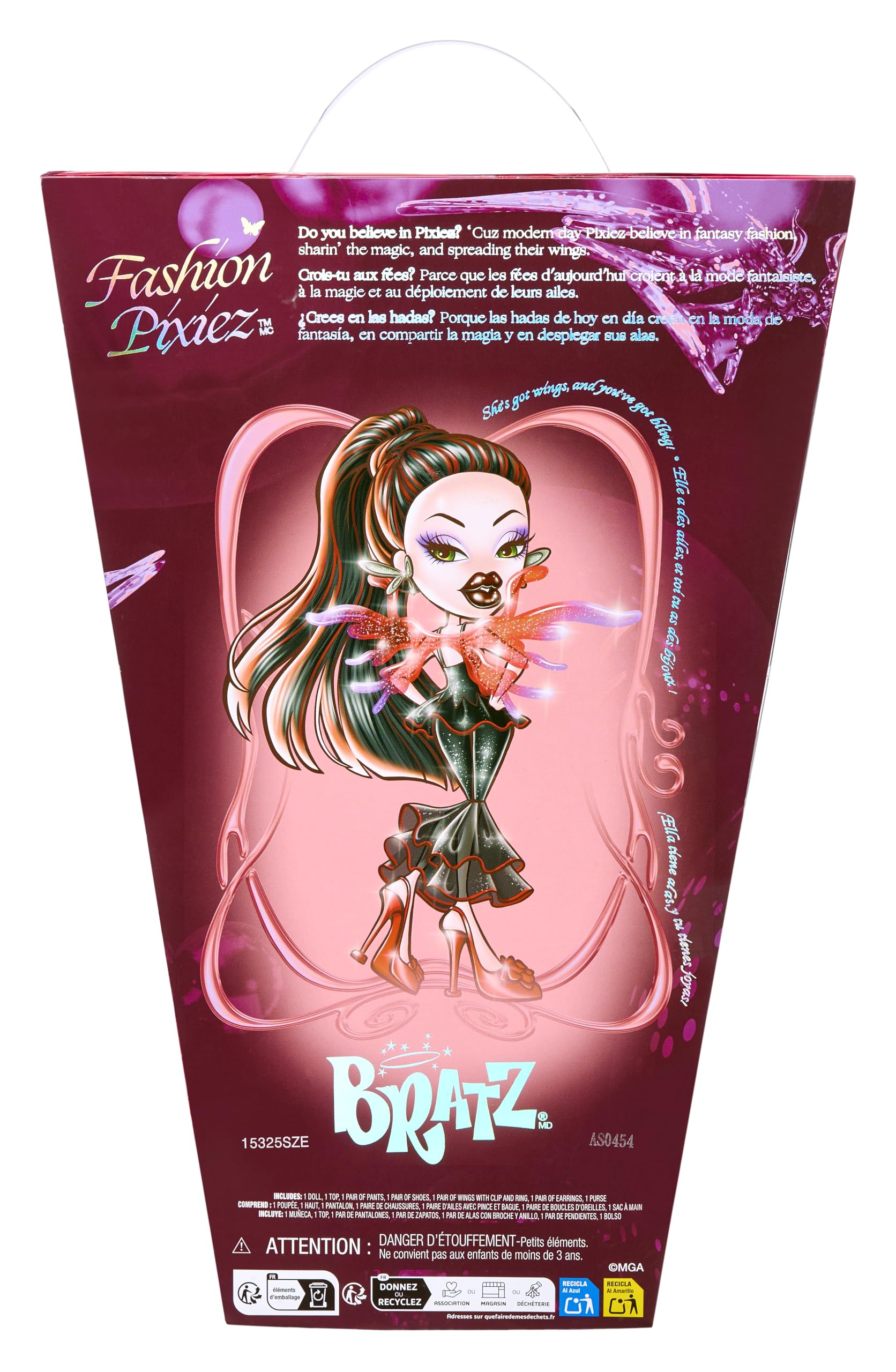 Bratz Fashion Pixiez Lina - Collectible Fantasy Doll with Transformable Wings and Fashion Accessories 16