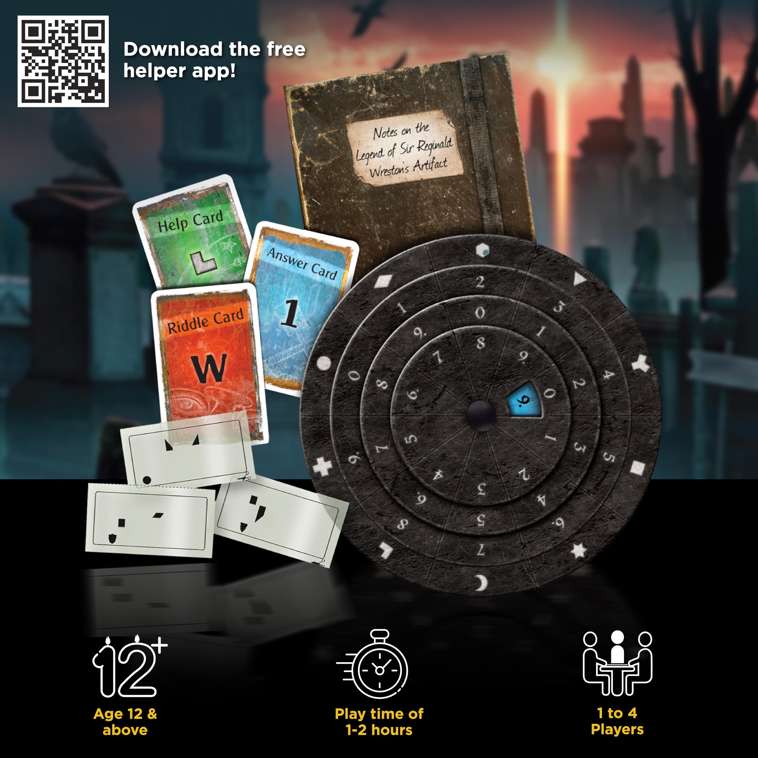 Thames & Kosmos EXIT: The Cemetery Of The Knight Escape Room Game | 1-4 Players | Ages 12+ | 120 Minutes 2