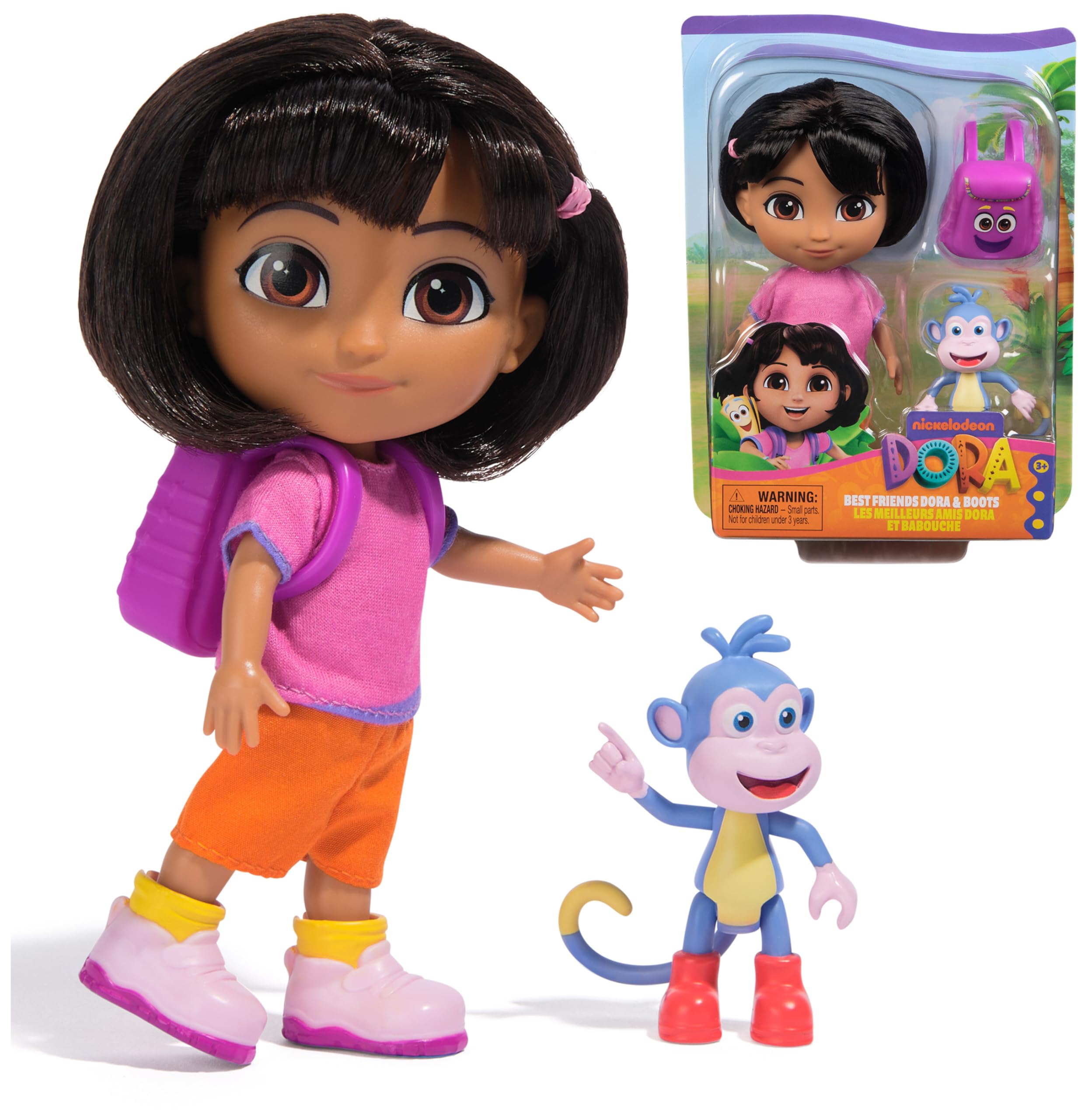Dora the Explorer - Best Friends Dora & Boots 15.2-cm Doll Playset with Backpack & Figure 1