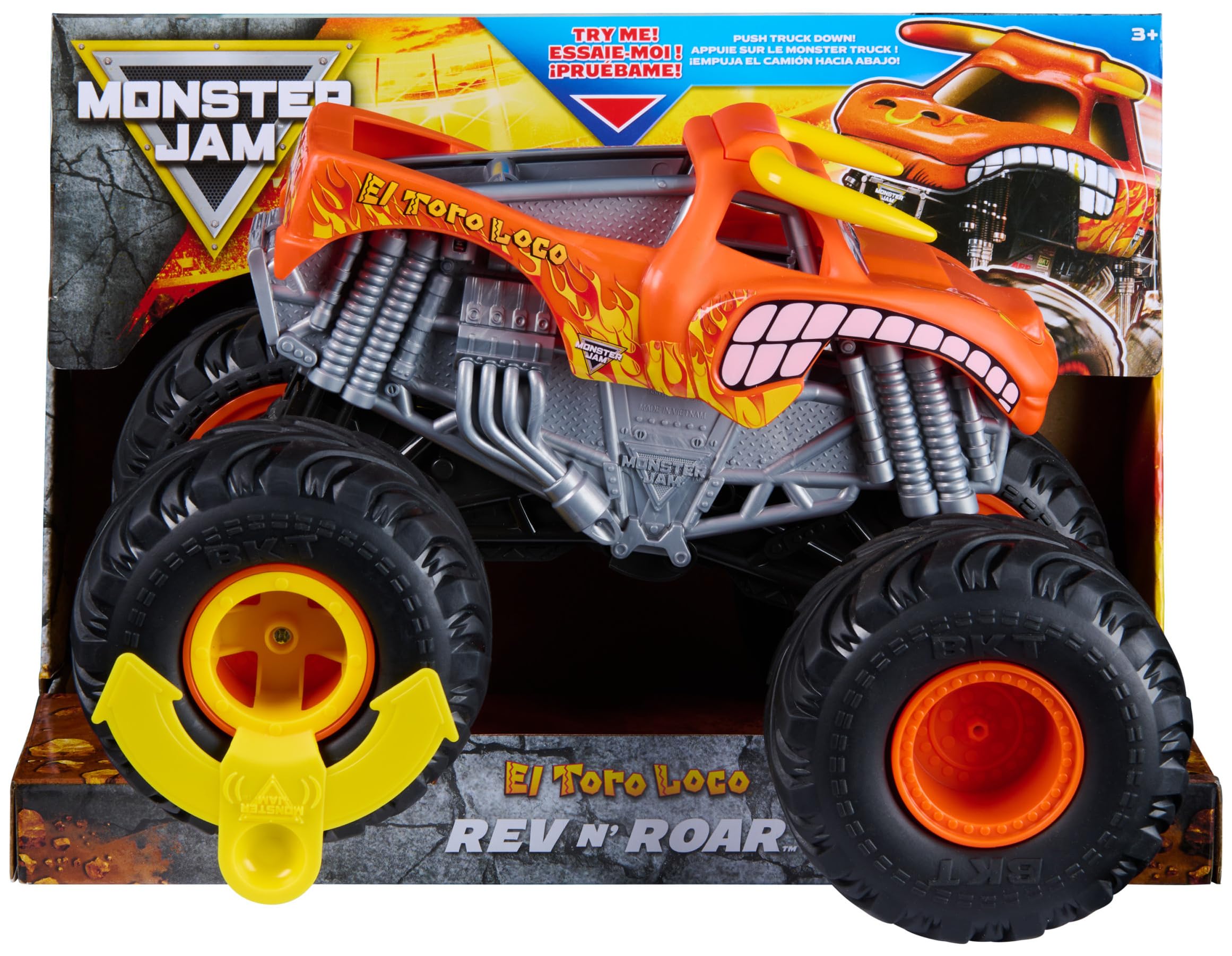Monster Jam Rev ‘N Roar El Toro Loco 1:15 Scale Monster Truck with Sound Effects | 4WD 1