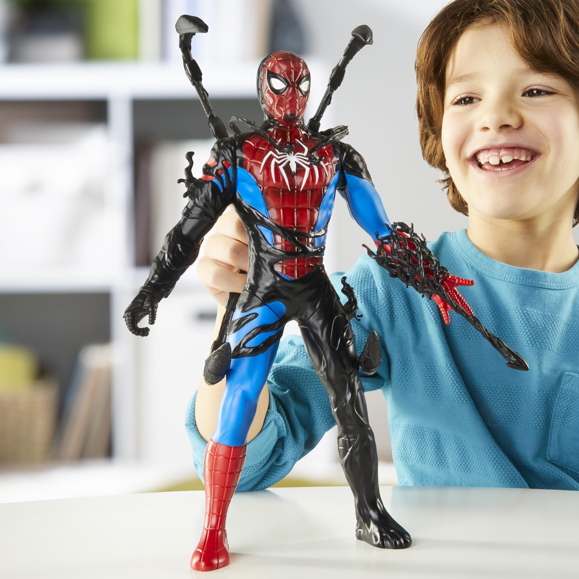Marvel Spider-Man VenomVersus Liquid Shifter Action Figure - 11 Inch | Ages 4+ | Includes 6 Accessories 9