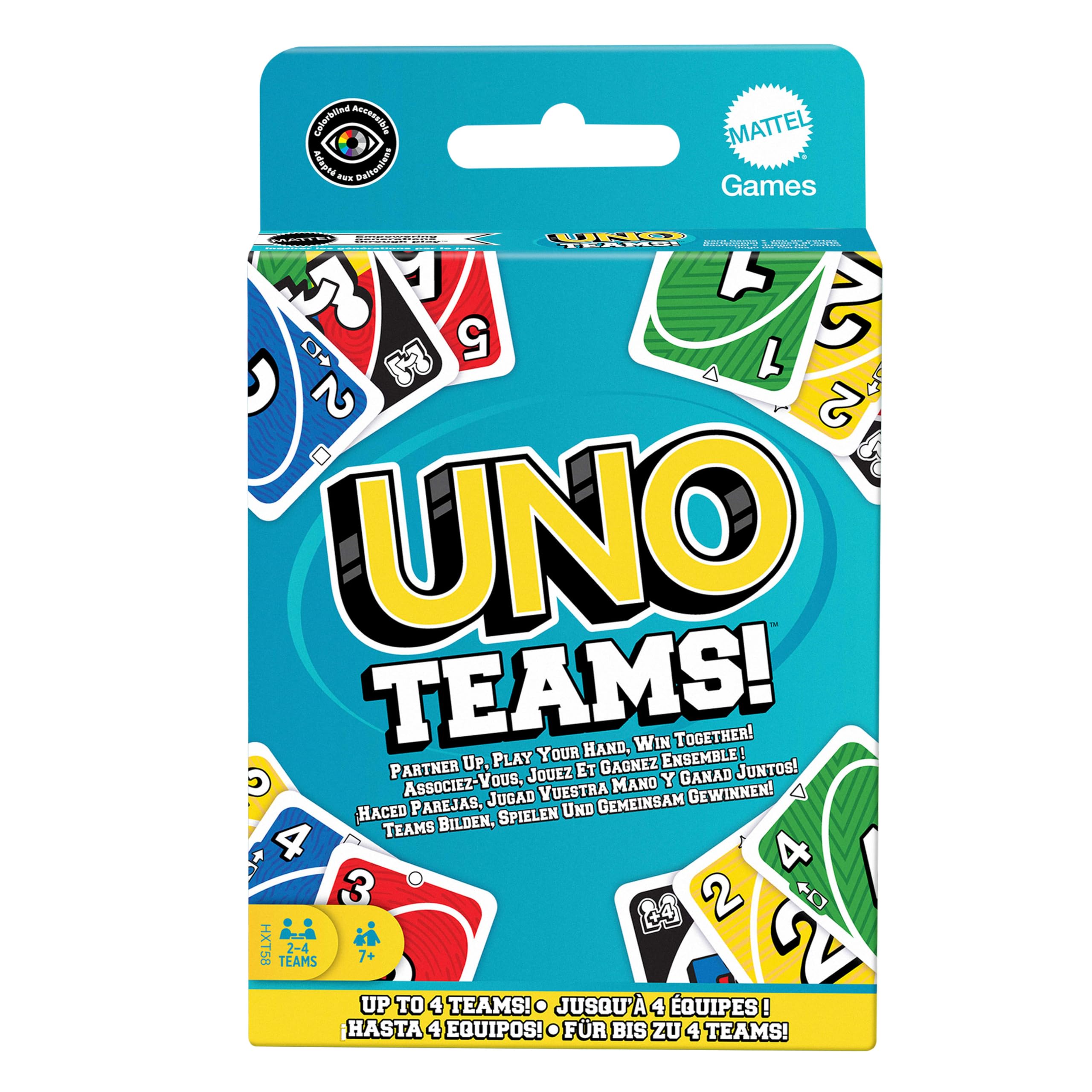 Mattel Games UNO Teams Card Game | Team Play Focused | Multicolor | Ages 7+ 1