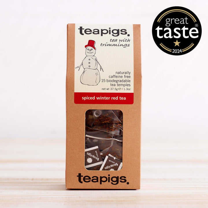 teapigs Spiced Winter Red Tea Bags - Rooibos Herbal Blend with Cinnamon, Cloves & Orange Peel