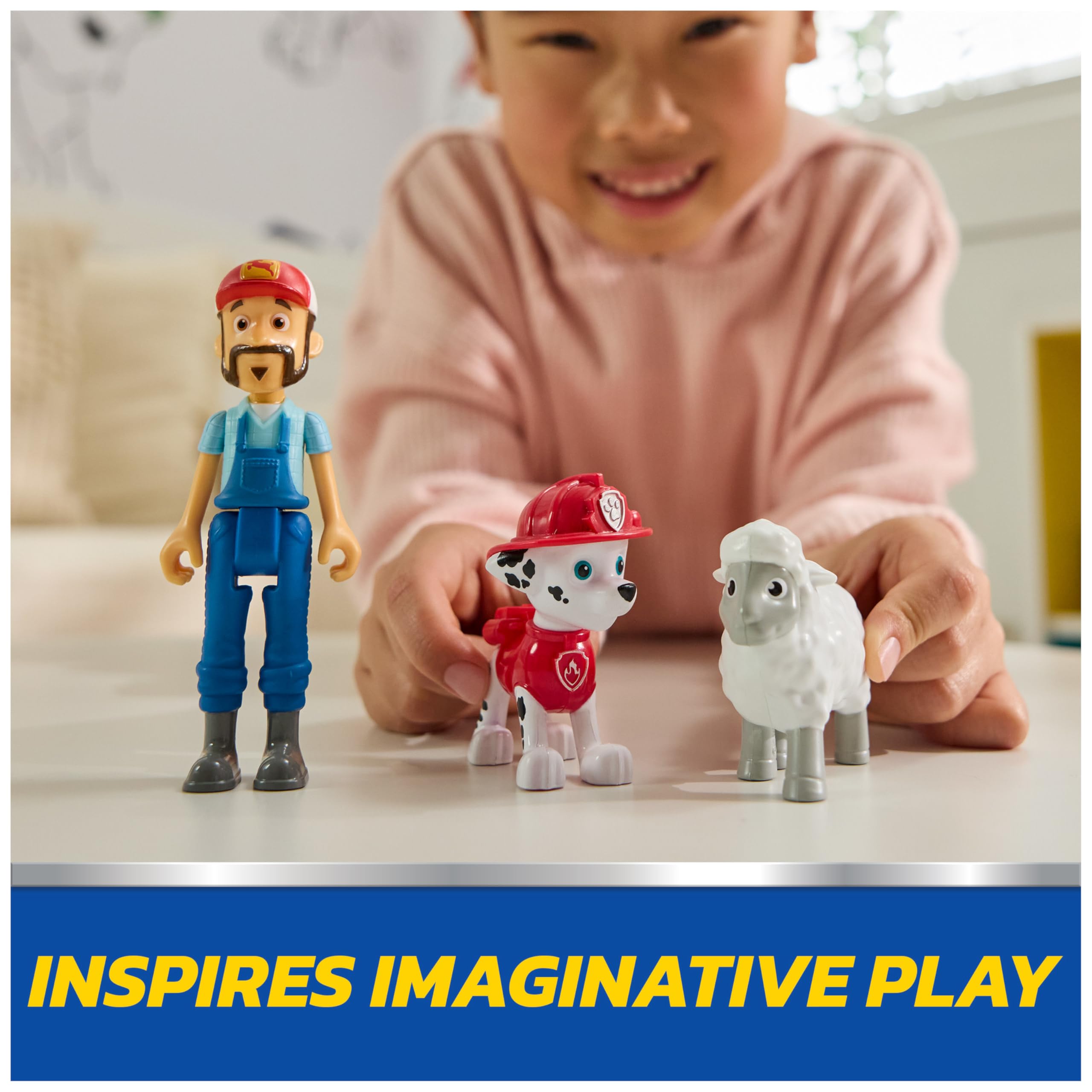 Paw Patrol Marshall & Farmer Al Figure Pack with Sheep Toy Figure | Ages 3-9 | 3 Figures 2