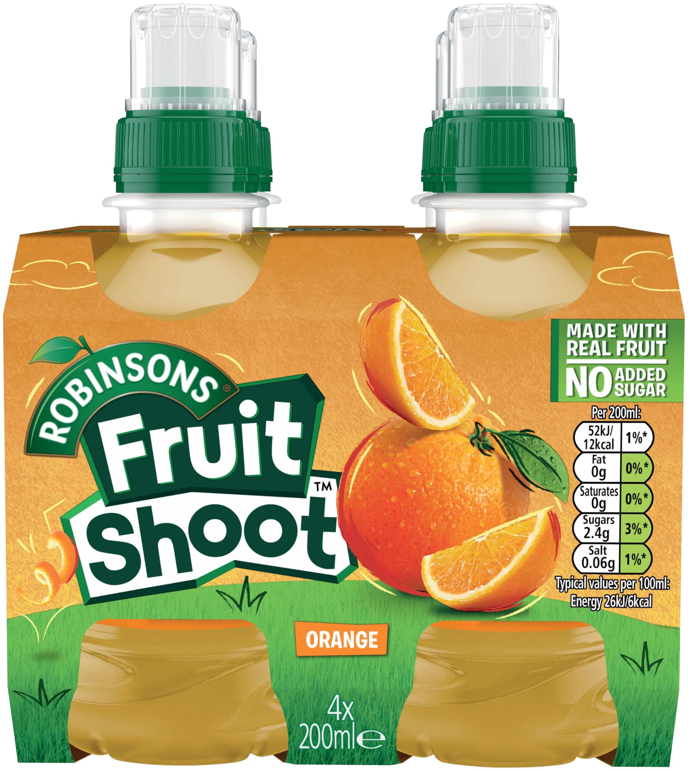 Robinsons Fruit Shoot Orange Low Calorie Soft Drink, 4 x 200ml 6