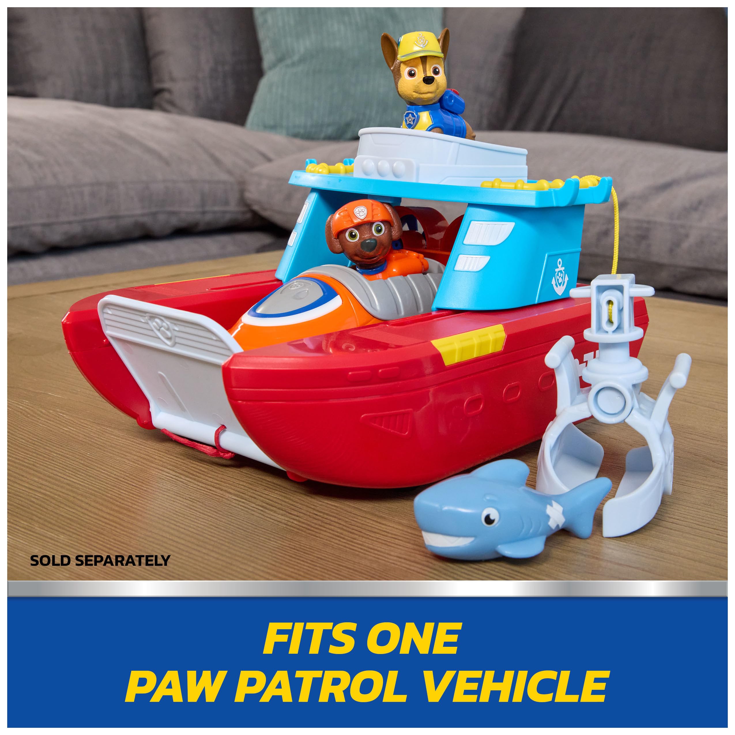 Paw Patrol Sea Patroller Vehicle with Chase and Shark Figure | 2 Patrol Modes | Multicolor 6
