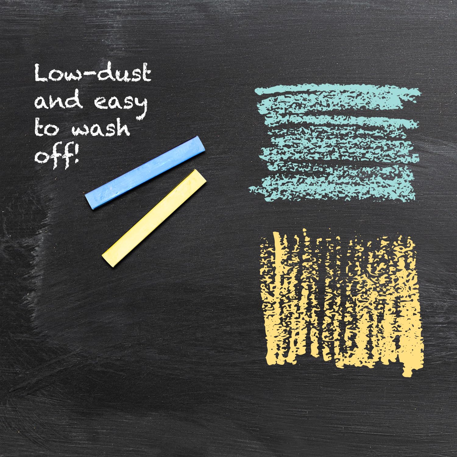 Westcott Coloured Chalk - 100 Pieces in 10 Vibrant Colours | 1.2 cm Diameter 3