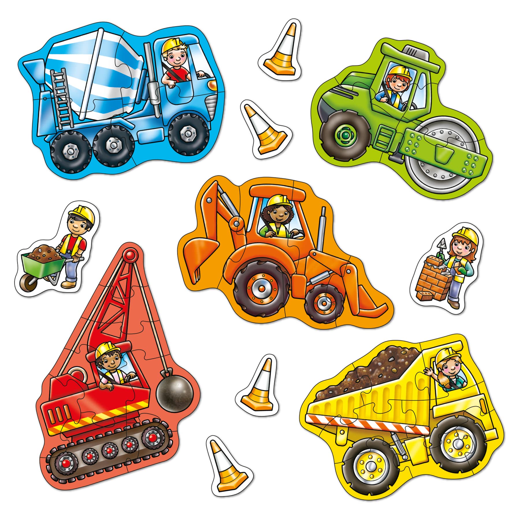 Orchard Toys Big Wheels Jigsaw Puzzle - 4 & 8-Piece Vehicle Puzzles for Toddlers 8