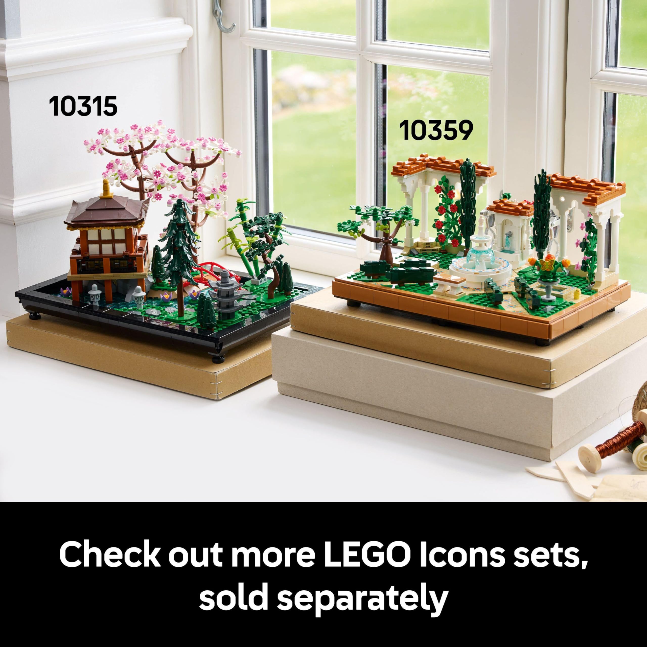LEGO Icons Fountain Garden Building Set - 1302-Piece Decor Model for Adults 14