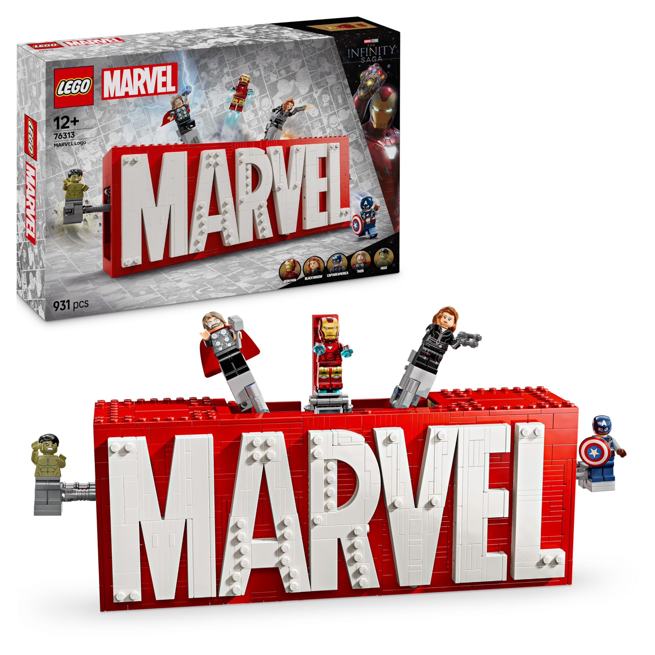 LEGO Marvel MARVEL Logo & Minifigures Building Set 76313 for Ages 12+ 1