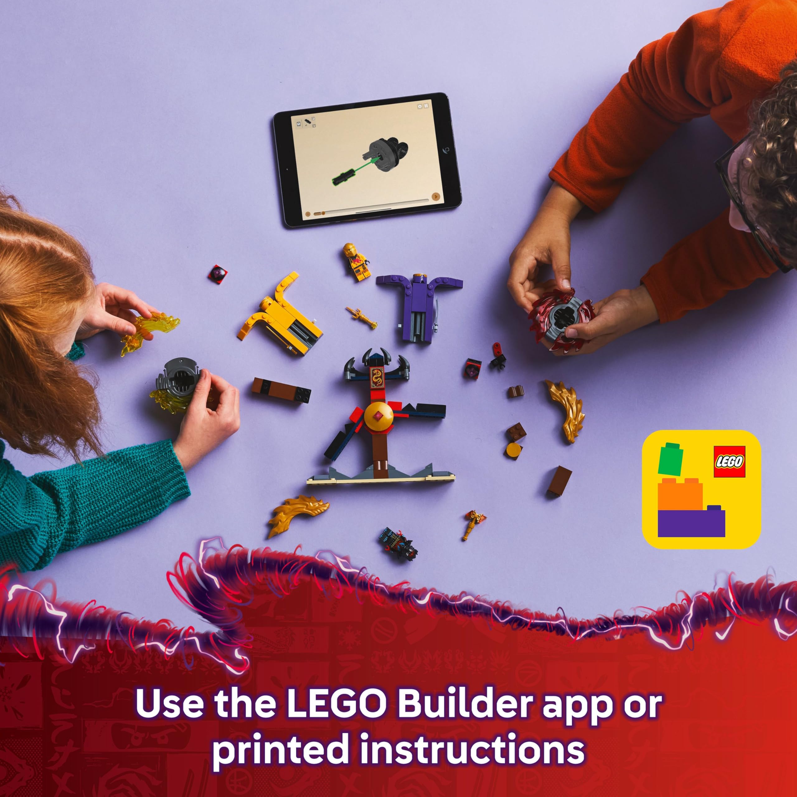 LEGO NINJAGO Dragon Spinjitzu Battle Pack Set 71826 with 2 Minifigures and Launchers | Ages 6+ 6