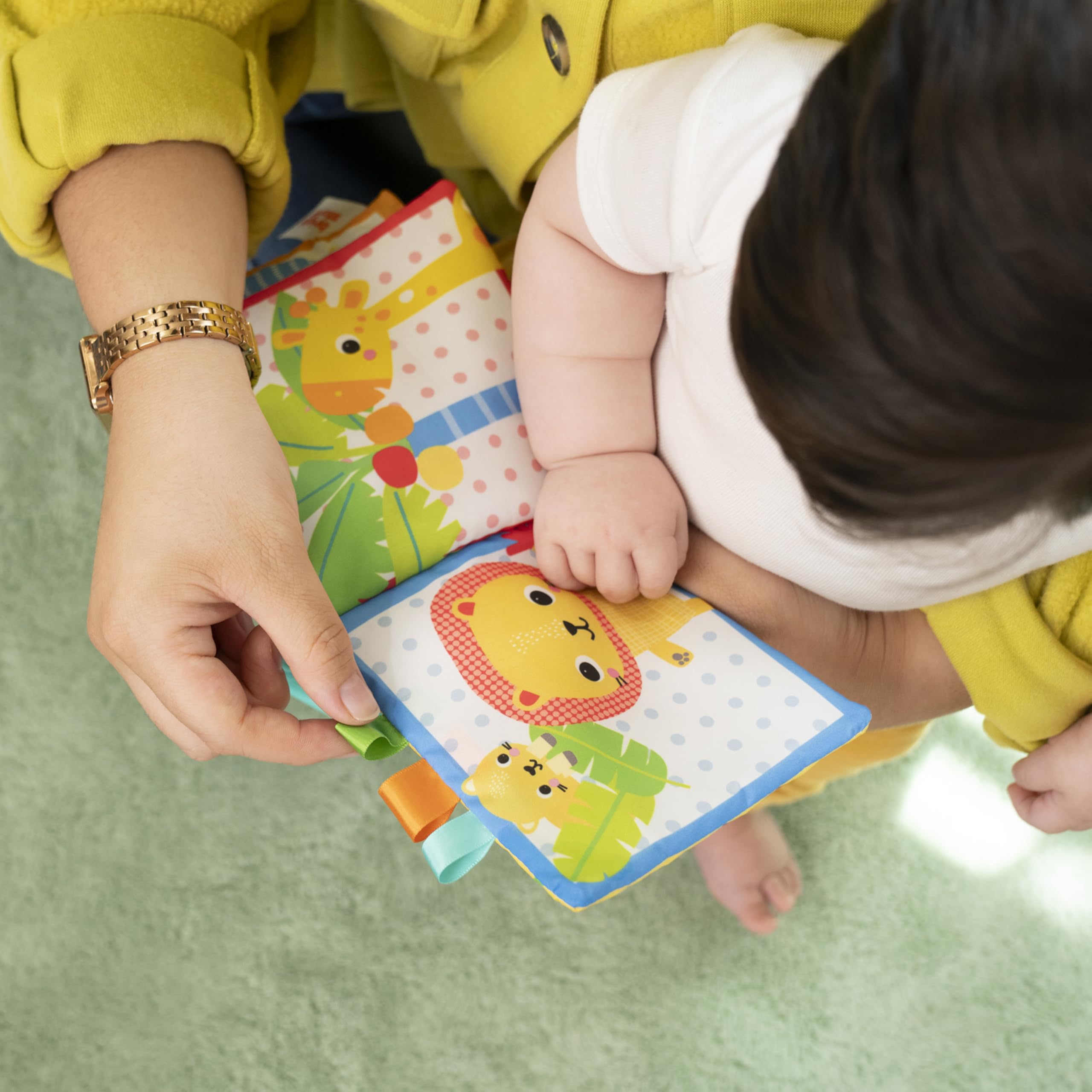 Bright Starts Safari Buddies Soft Crinkle Book Stroller Toy | Sensory Stimulation | Unisex Baby 7