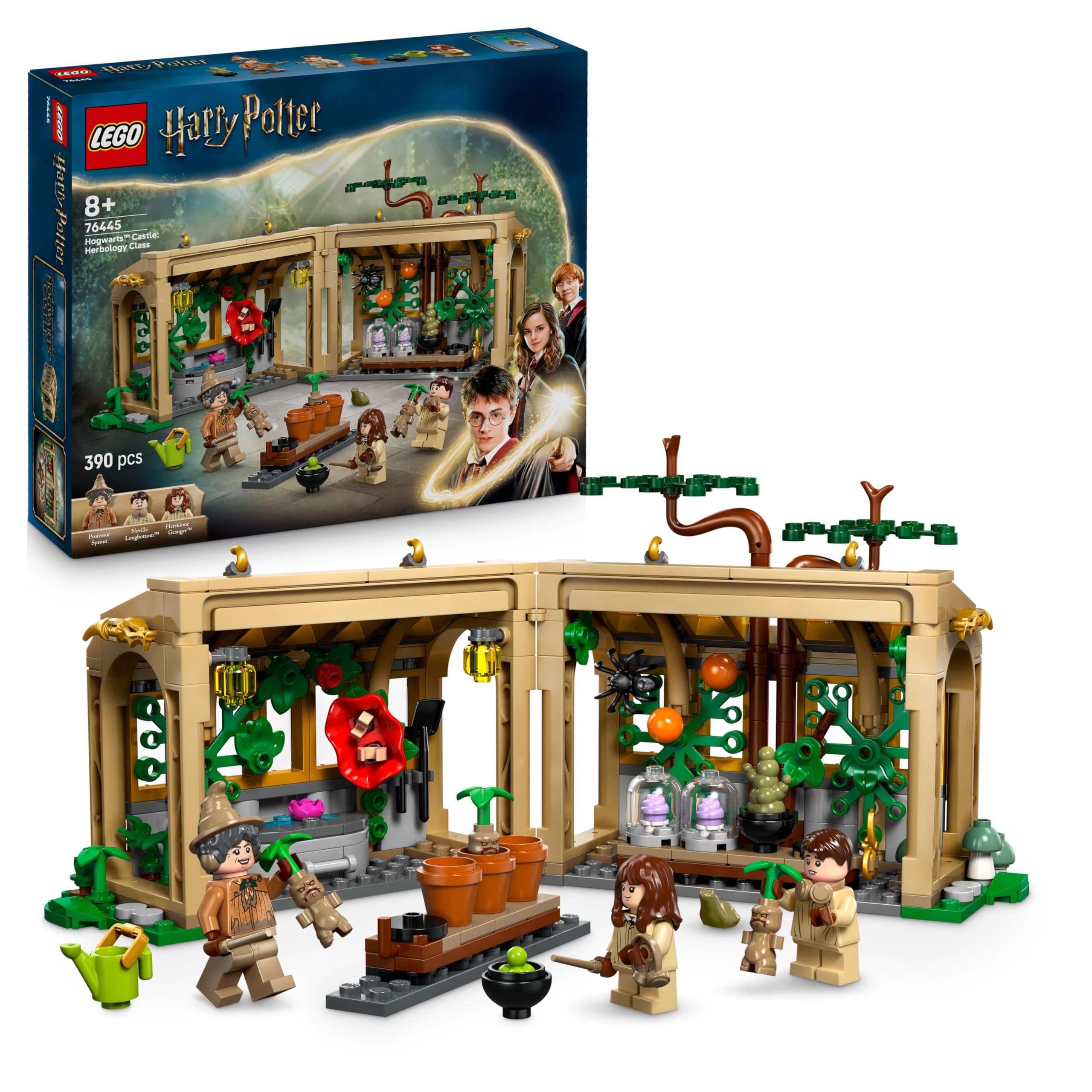 LEGO Harry Potter Schloss Hogwarts: Kräuterkunde-Unterrichtsset mit Neville Longbottom – Bauspielzeug für Kinder ab 8 Jahren