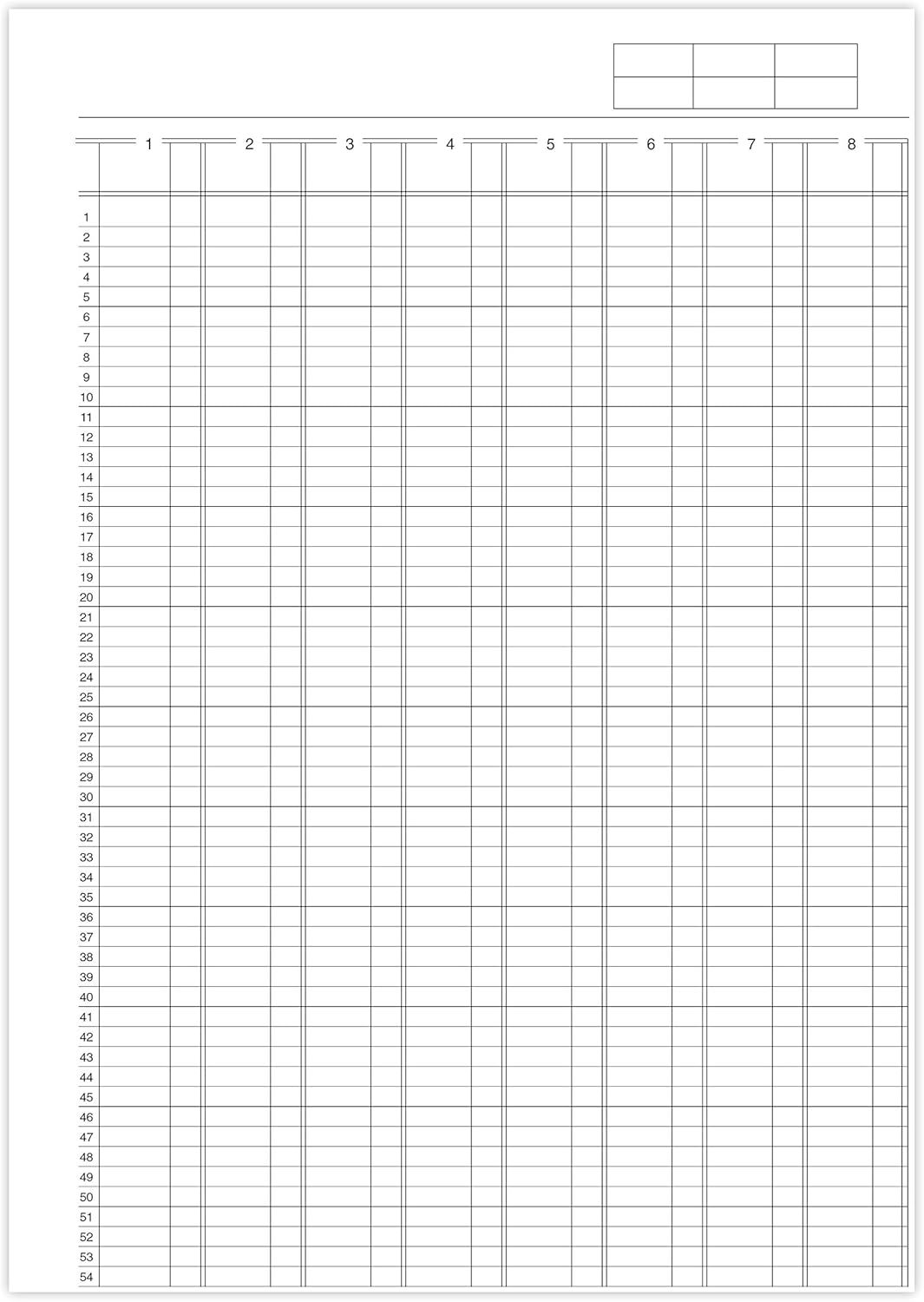 Silvine A4 Book Keeping Analysis Pad, 80 Pages Printed 'Analysis' 8 Columns - Re 3