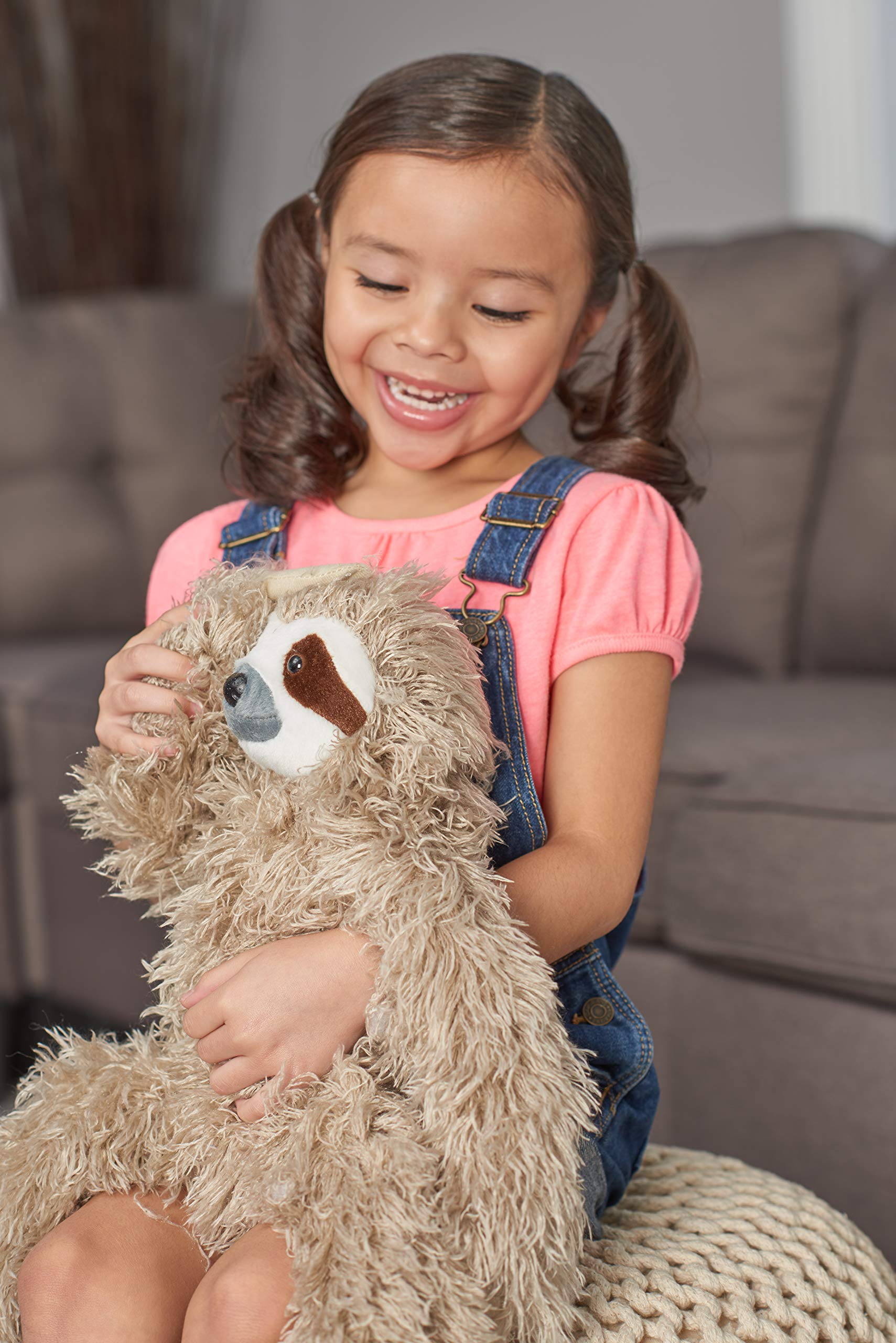 WILD REPUBLIC Cuddlekins Sloth Plush Soft Toy - Grey, 30 cm | Handcrafted | Recycled Fill 6