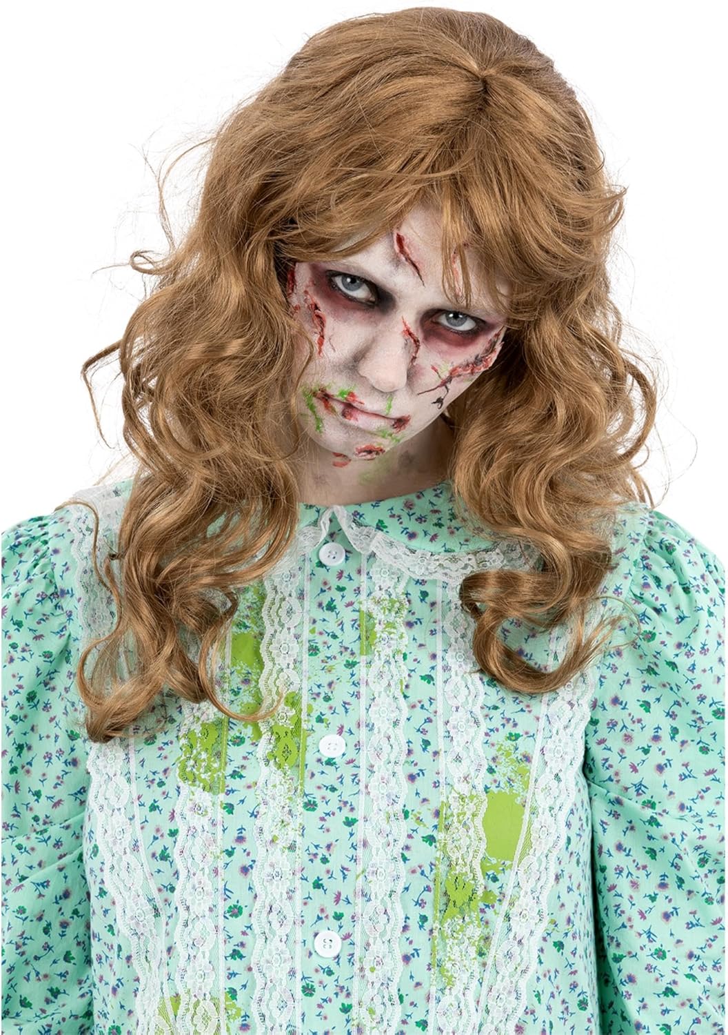 Smiffys The Exorcist Regan Long Messy Wavy Auburn Wig 1