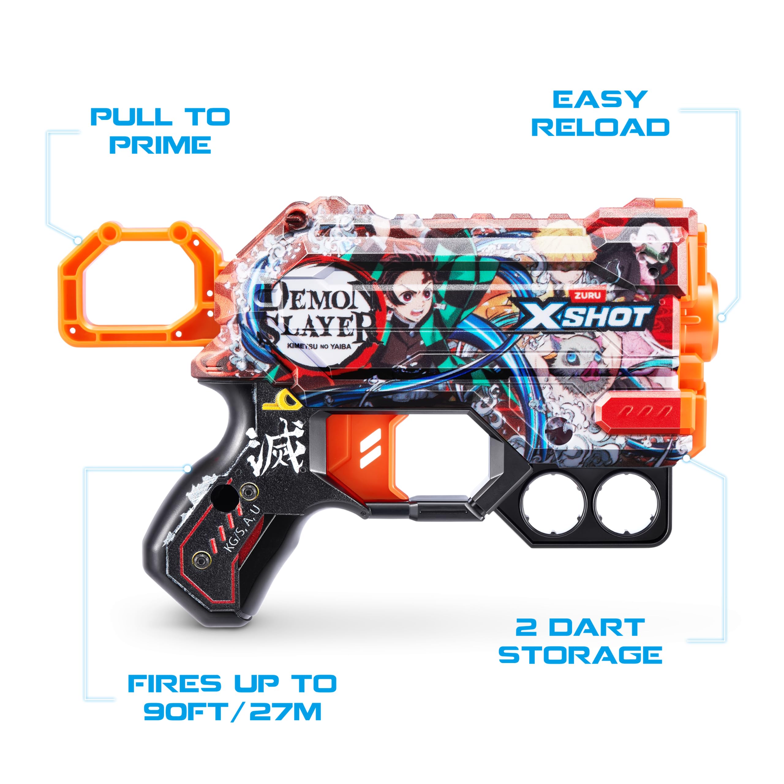 XSHOT Skins Menace Foam Blaster - 2 Blasters & 16 Darts with Air Pocket Technology 3