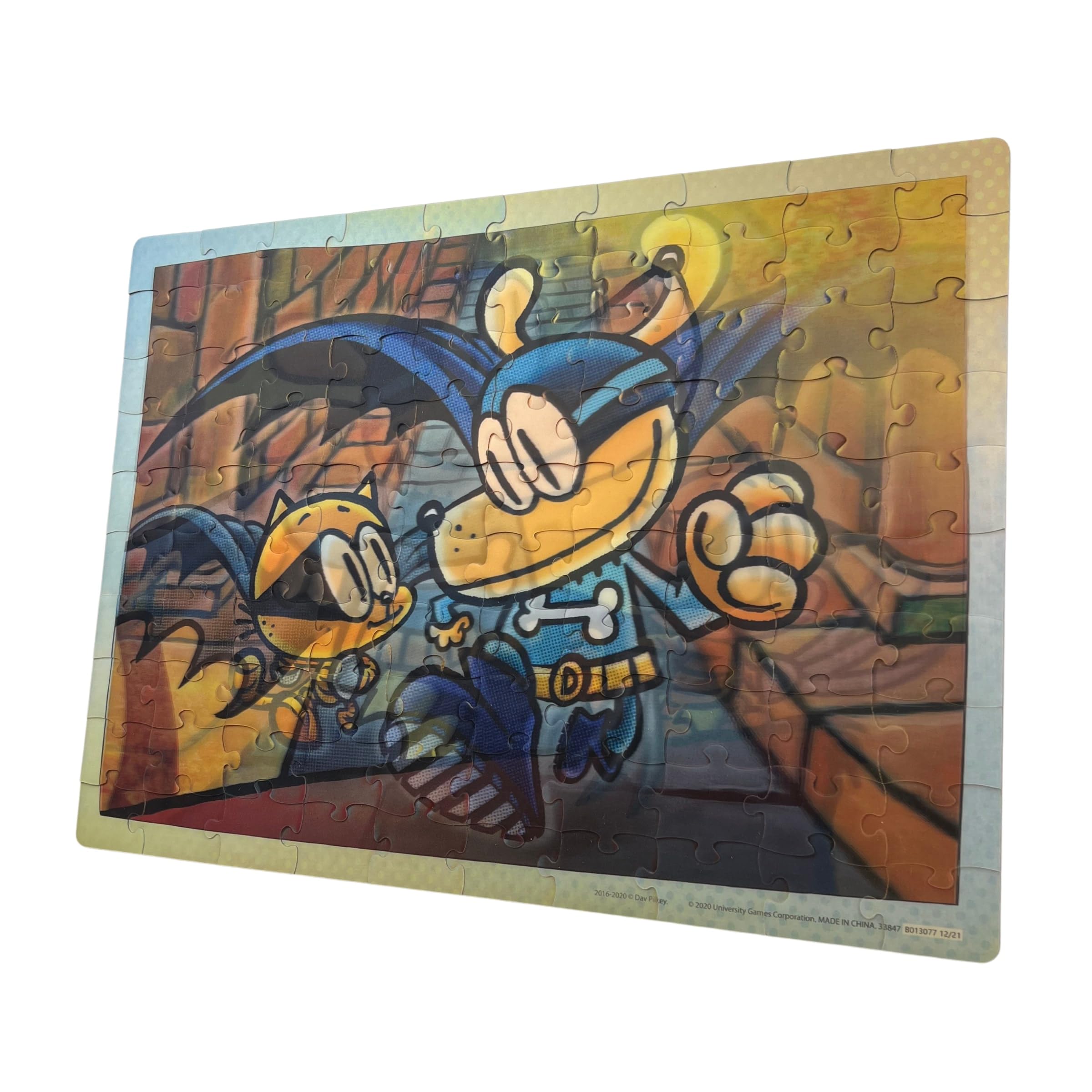 Dog Man Adventures 100 Piece Lenticular Jigsaw Puzzle - Fun Illusion Puzzle for Kids 10