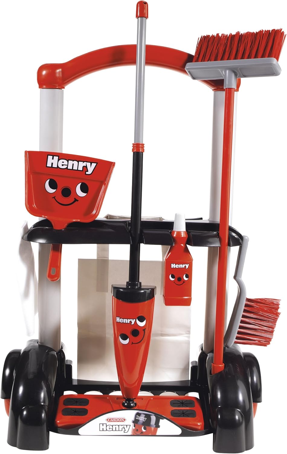 Casdon Henry Cleaning Trolley - Pretend Play Cleaning Set for Kids 3+ 1