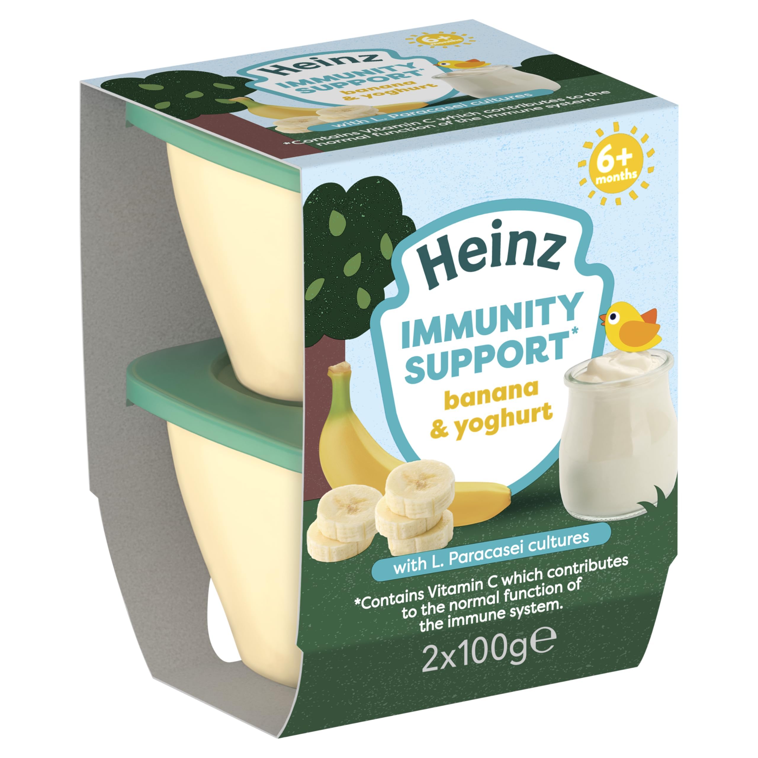 Heinz Baby Banana & Yoghurt Fruit Pots - Immunity Support | 2x100g 1