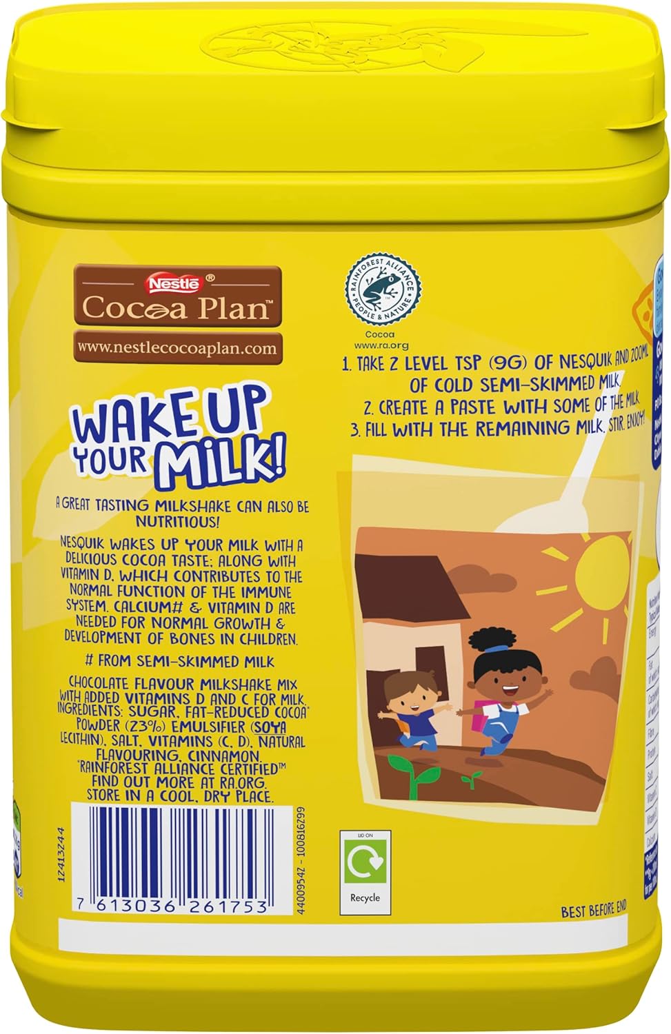 Nesquik - Chocolate Flavoured Milkshake Powder 1kg Tub