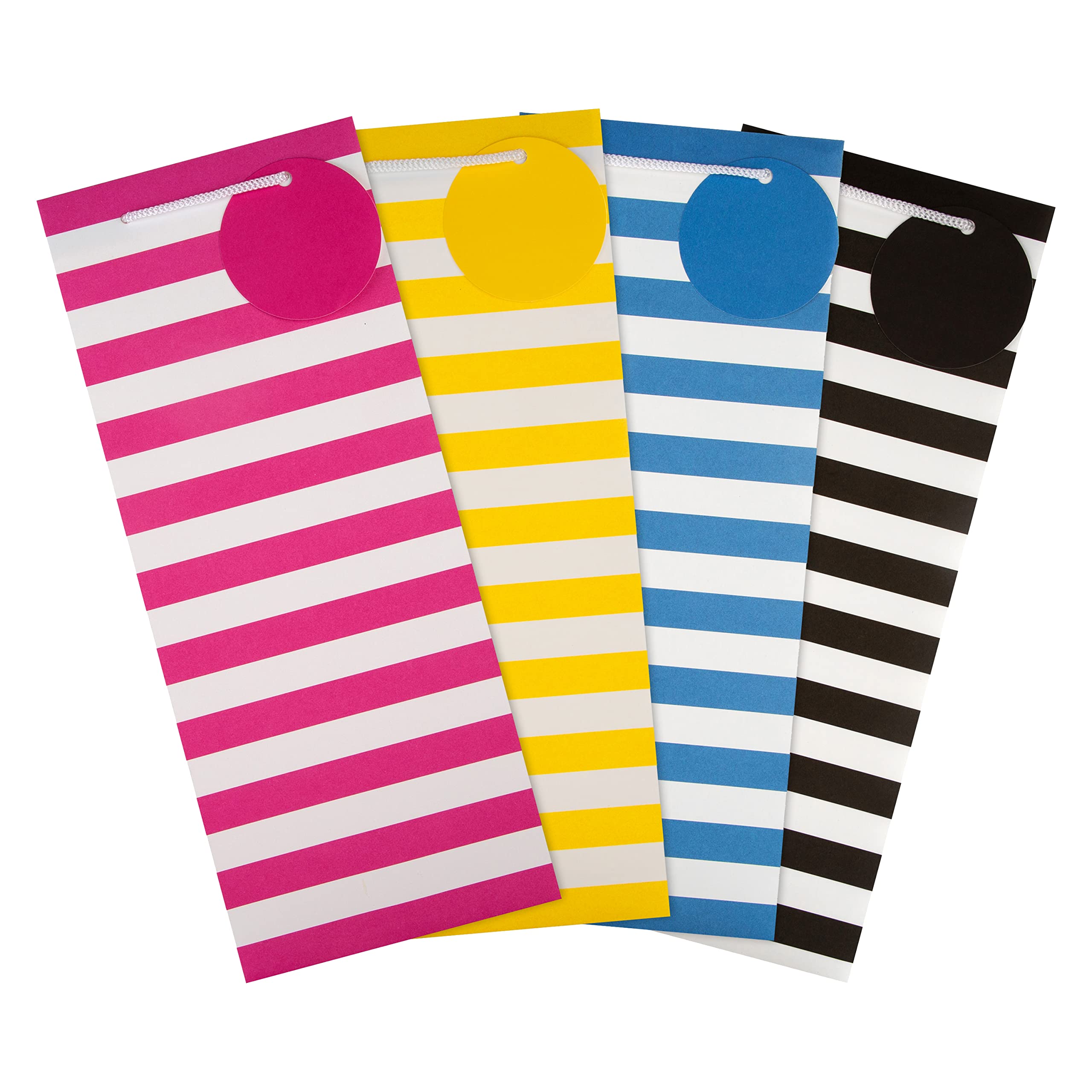 Hallmark Striped Bottle Gift Bags - Pack of 4 | FSC Certified Paper 2