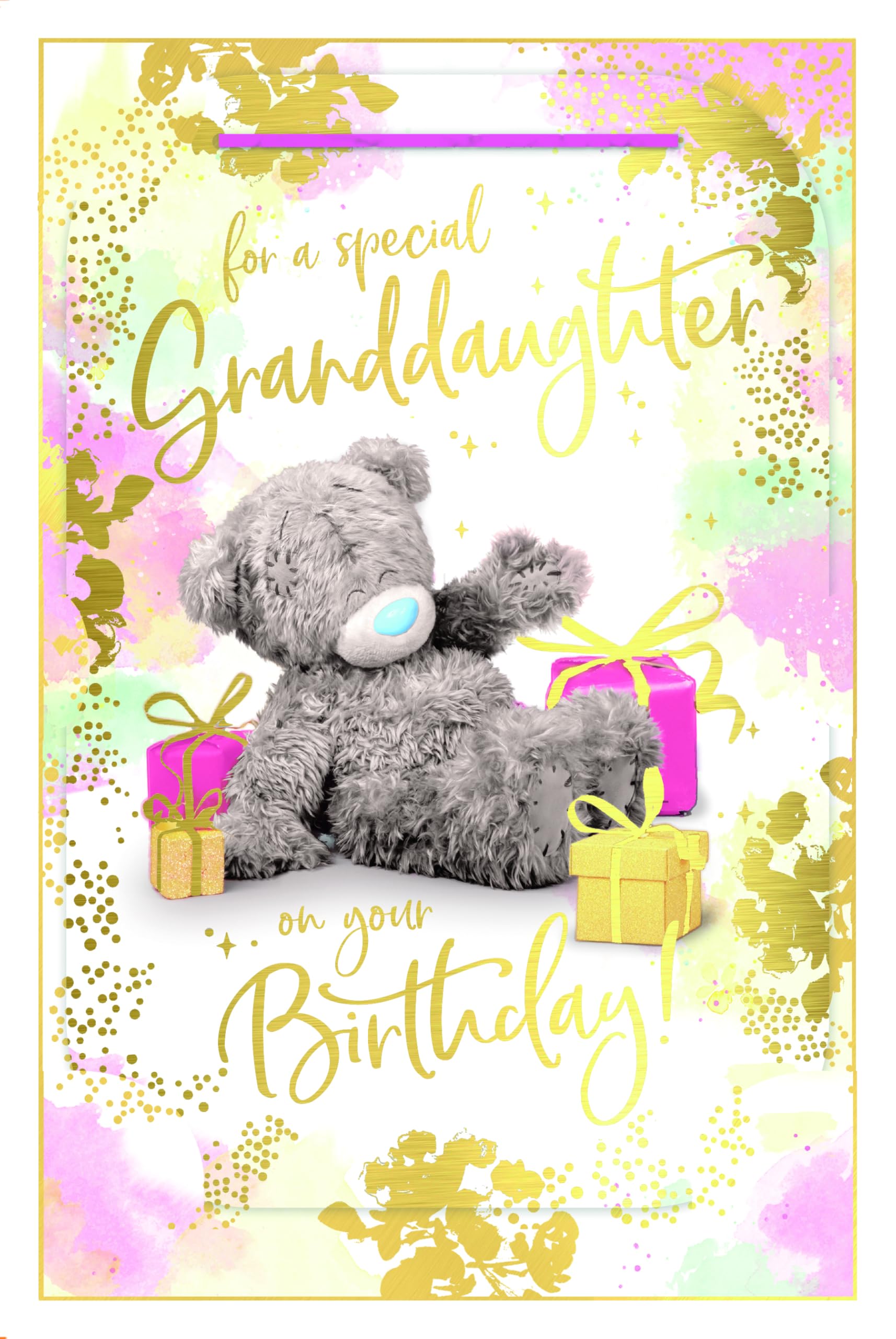 Me To You Bear Granddaughter Birthday Card | 3D Photo Finish Keepsake | 6 x 9 in