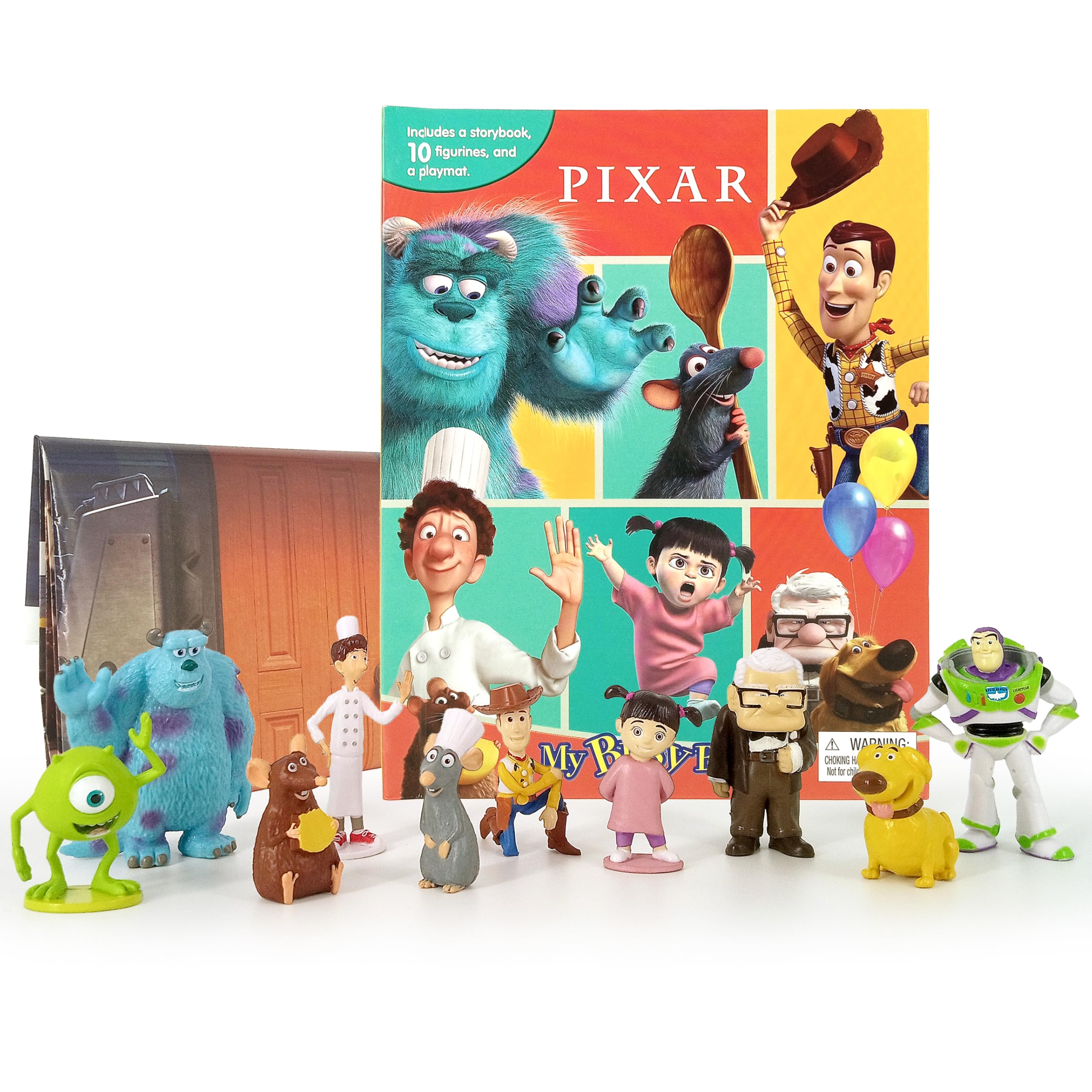 Phidal Disney Pixar My Busy Books - Storybook, 10 Figurines, Playmat | Board Book 1