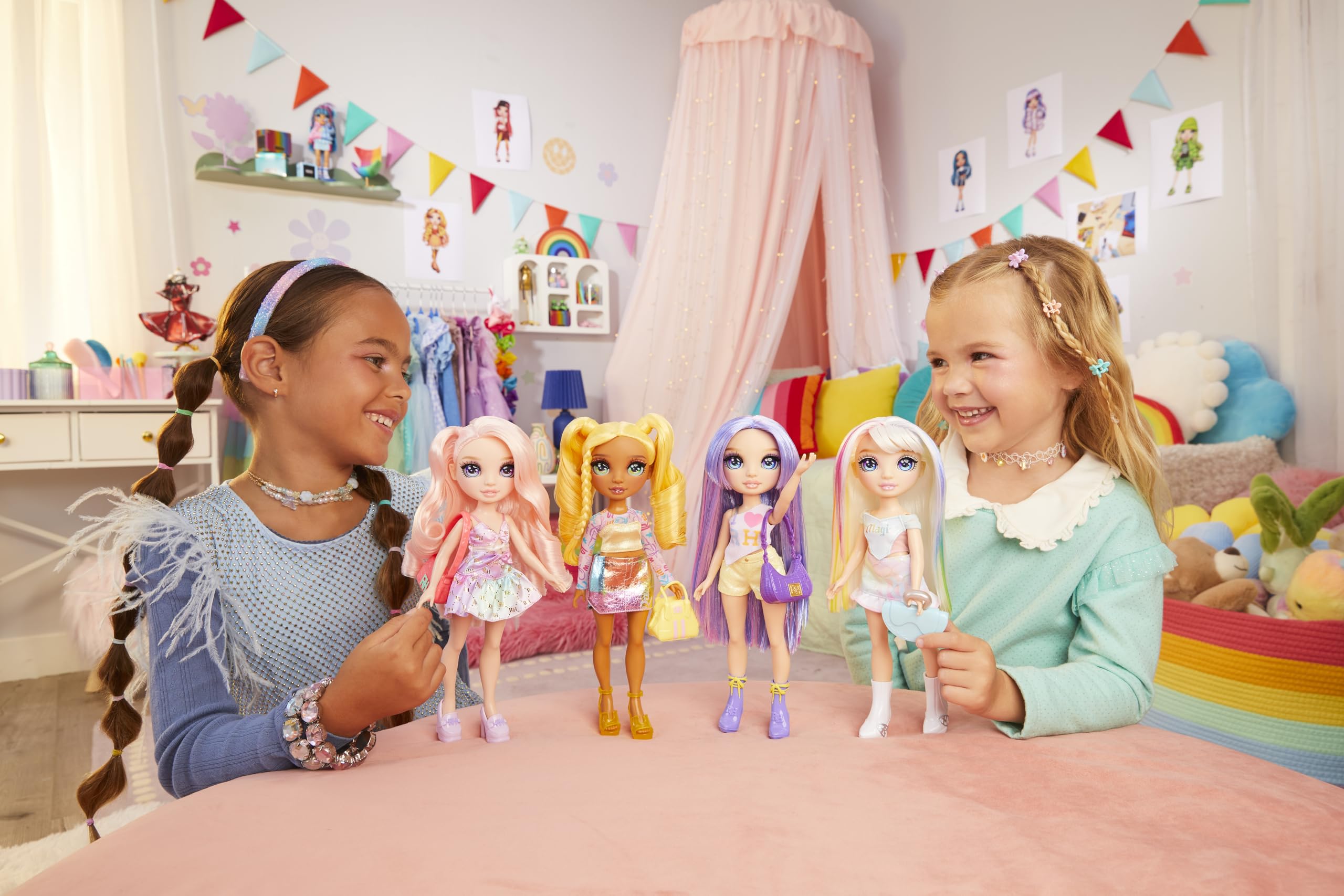 Rainbow High Bella Fashion Doll - 11-inch Posable Figure with Pink Outfit & Handbag | Ages 4+ 7