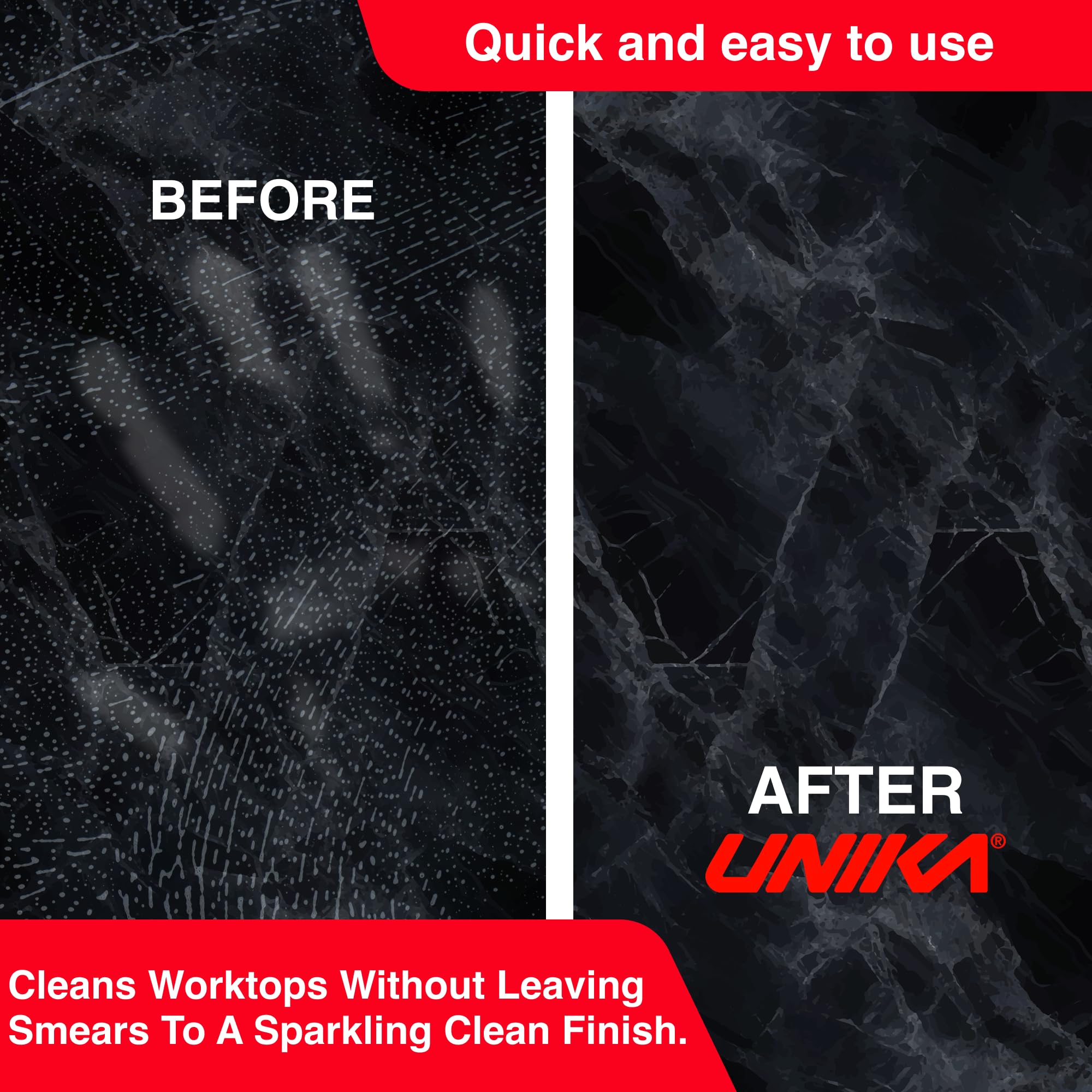 Unika Solid Surface Worktop Cleaner - Non-Abrasive Daily Spray for Composite & Acrylic Surfaces, 500ml 3