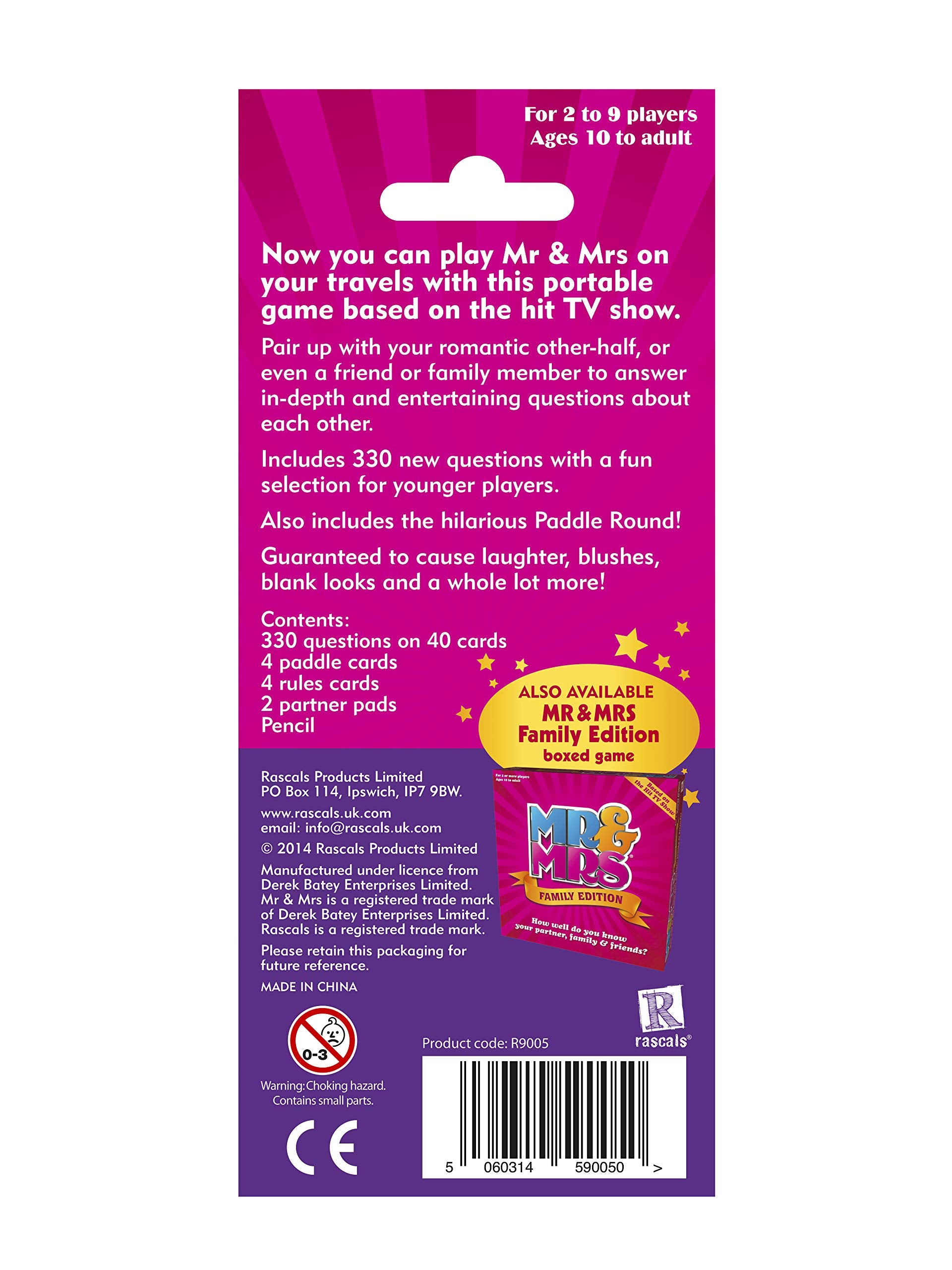 Rascals Mr & Mrs Pocket Edition Travel Party Card Game - Ages 10+, 2-9 Players 3