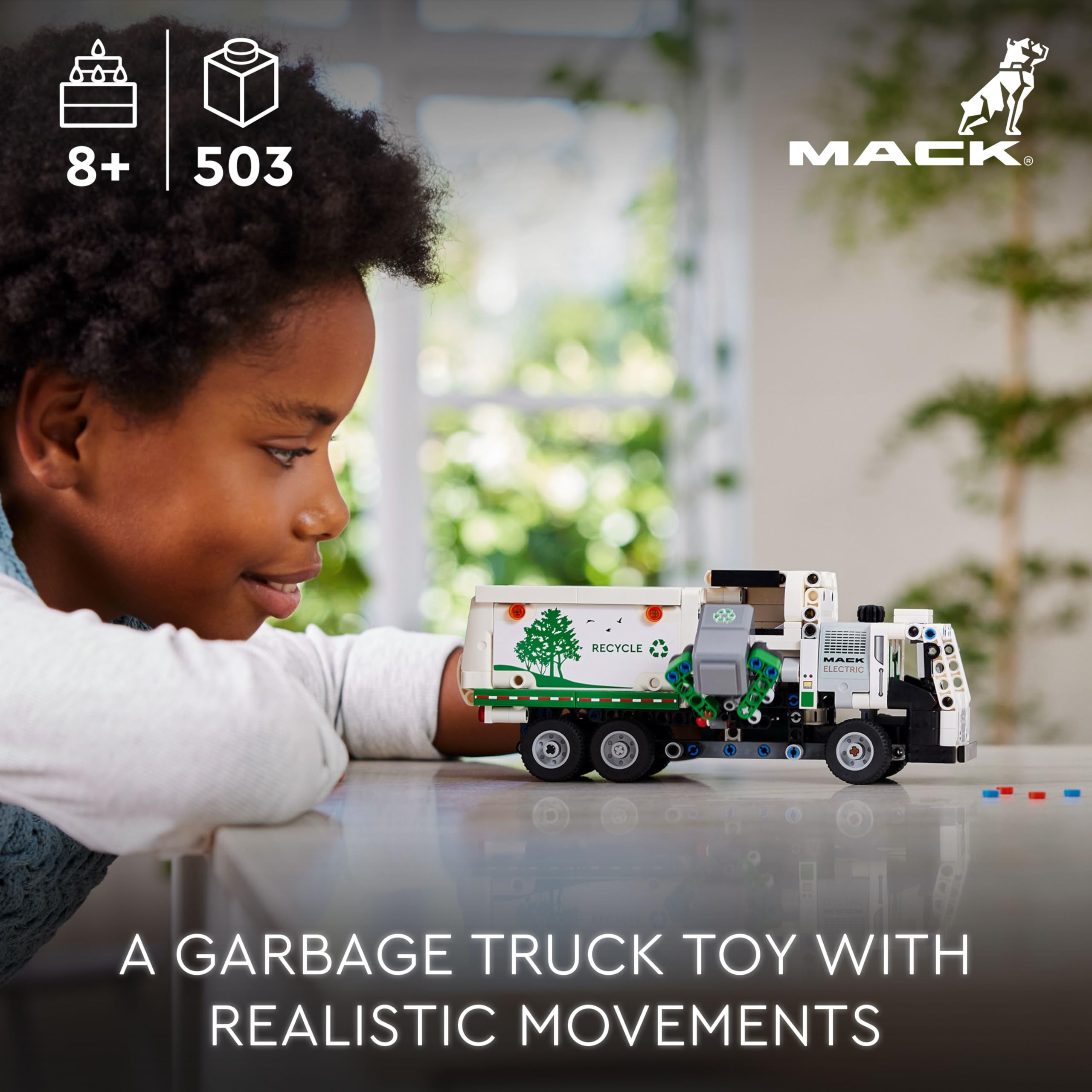 LEGO Technic Mack LR Electric Garbage Truck Building Set | Ages 8+ | Model 42167 2