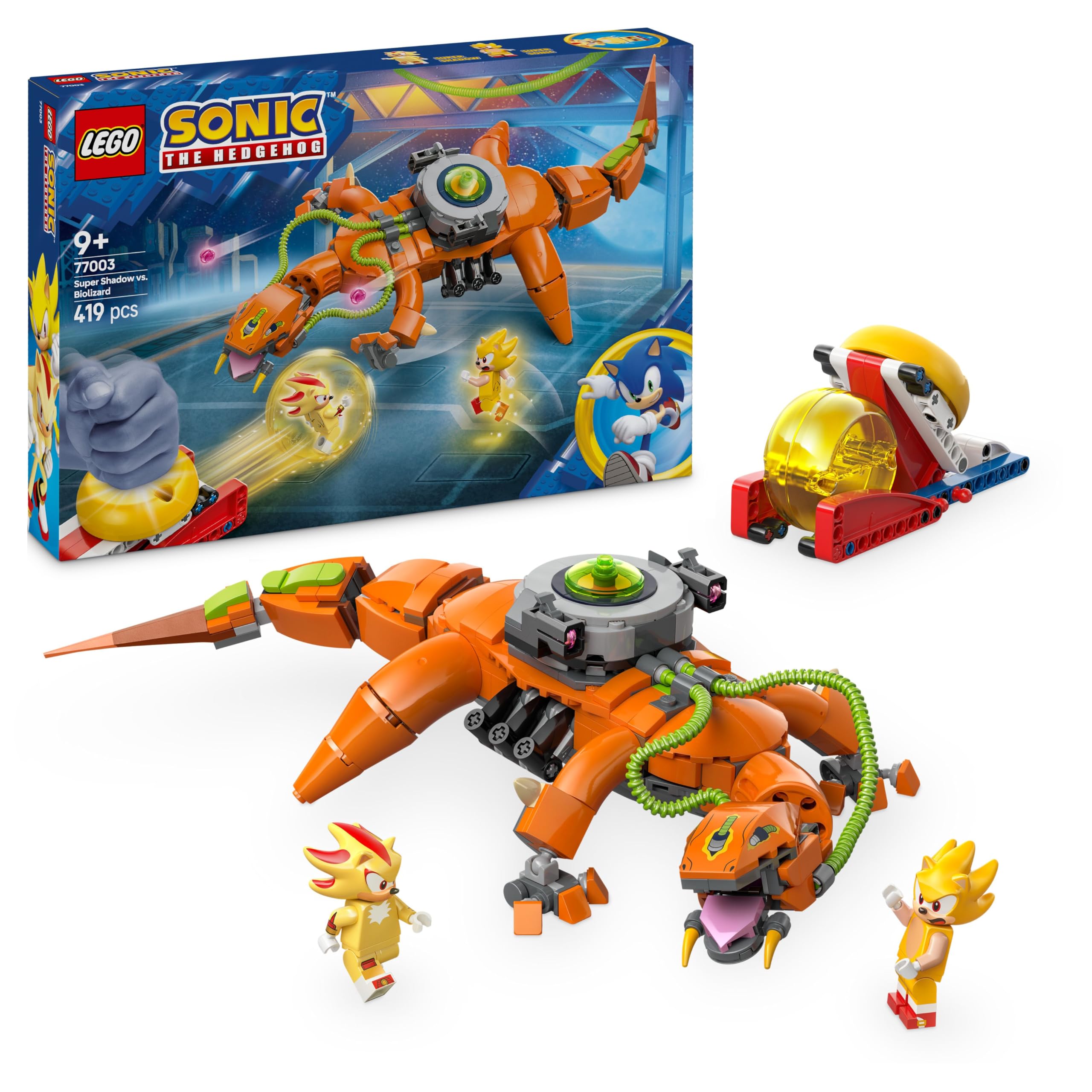 LEGO Sonic the Hedgehog Super Shadow vs. Biolizard Set - Building Toy with 419 Pieces for Ages 9+ 1
