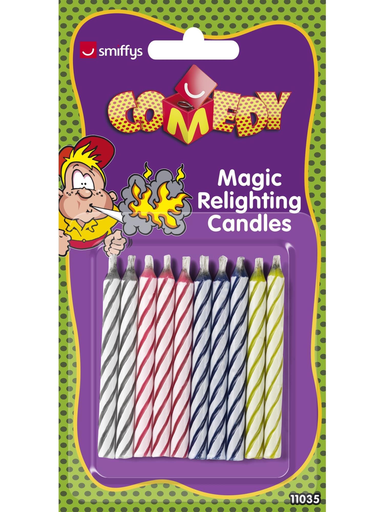 Smiffys Magic Relighting Candles - 10 Pack Party Trick Candles