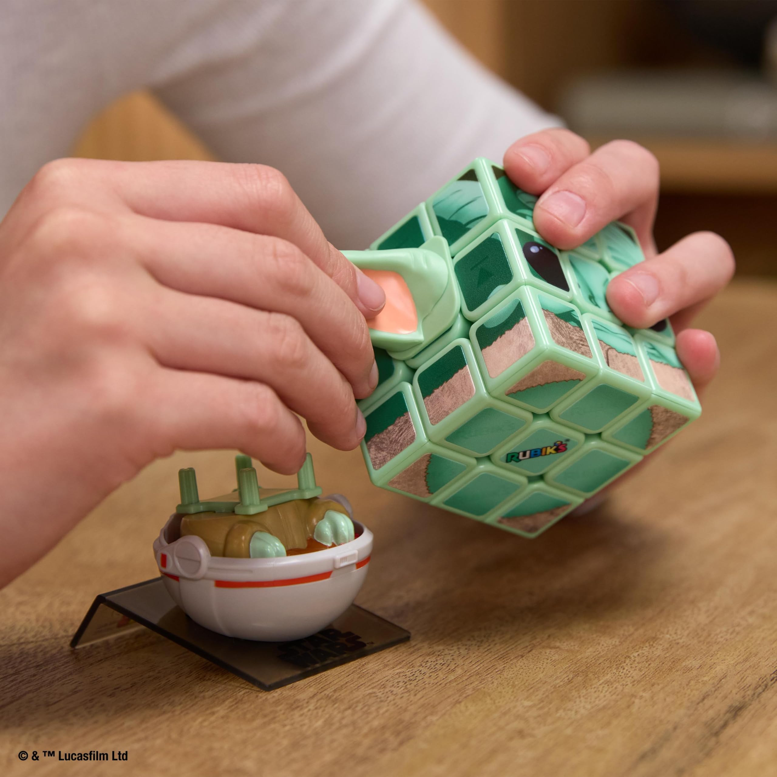 Rubik’s Cube Star Wars Grogu Cuber 3x3 Puzzle with Display Stand - Ages 8+ 5