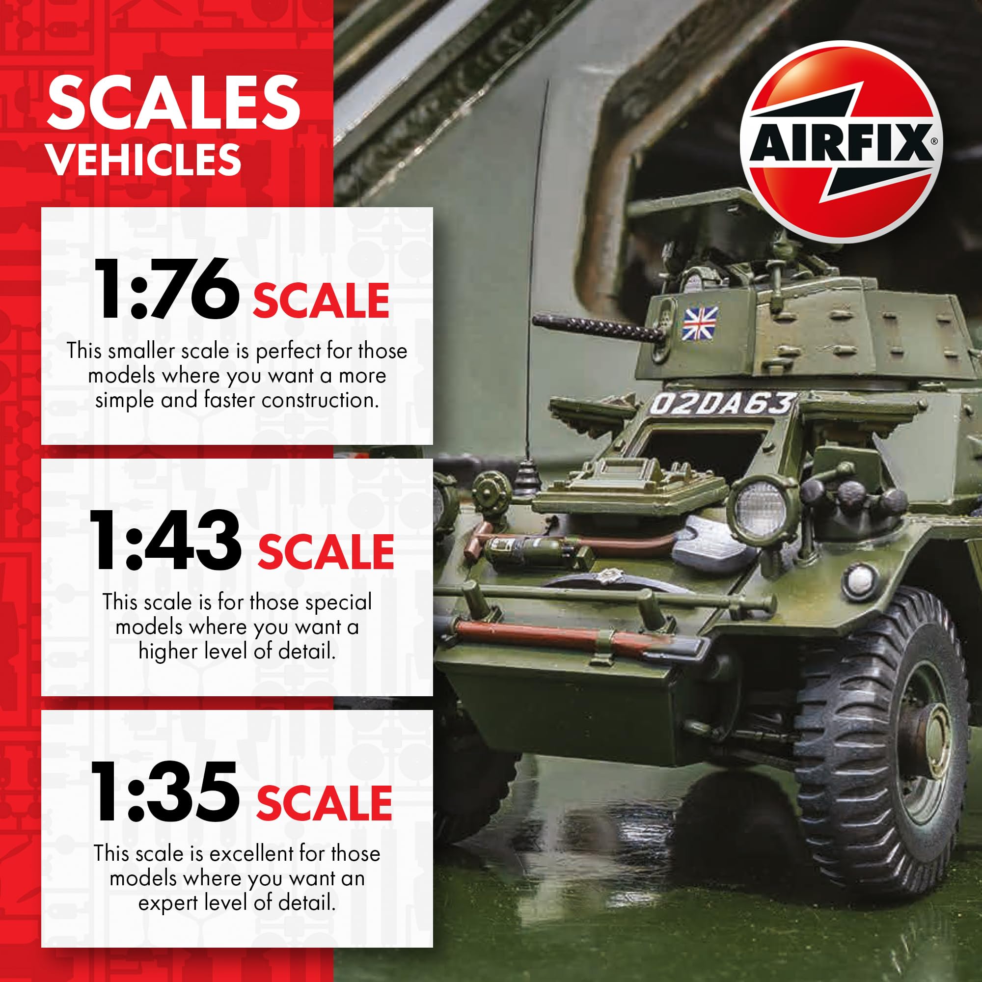 Airfix Vintage Classic 1/76 Churchill Mk.VII Tank Model Kit - 104 Piece Building Set for Ages 8+ 4