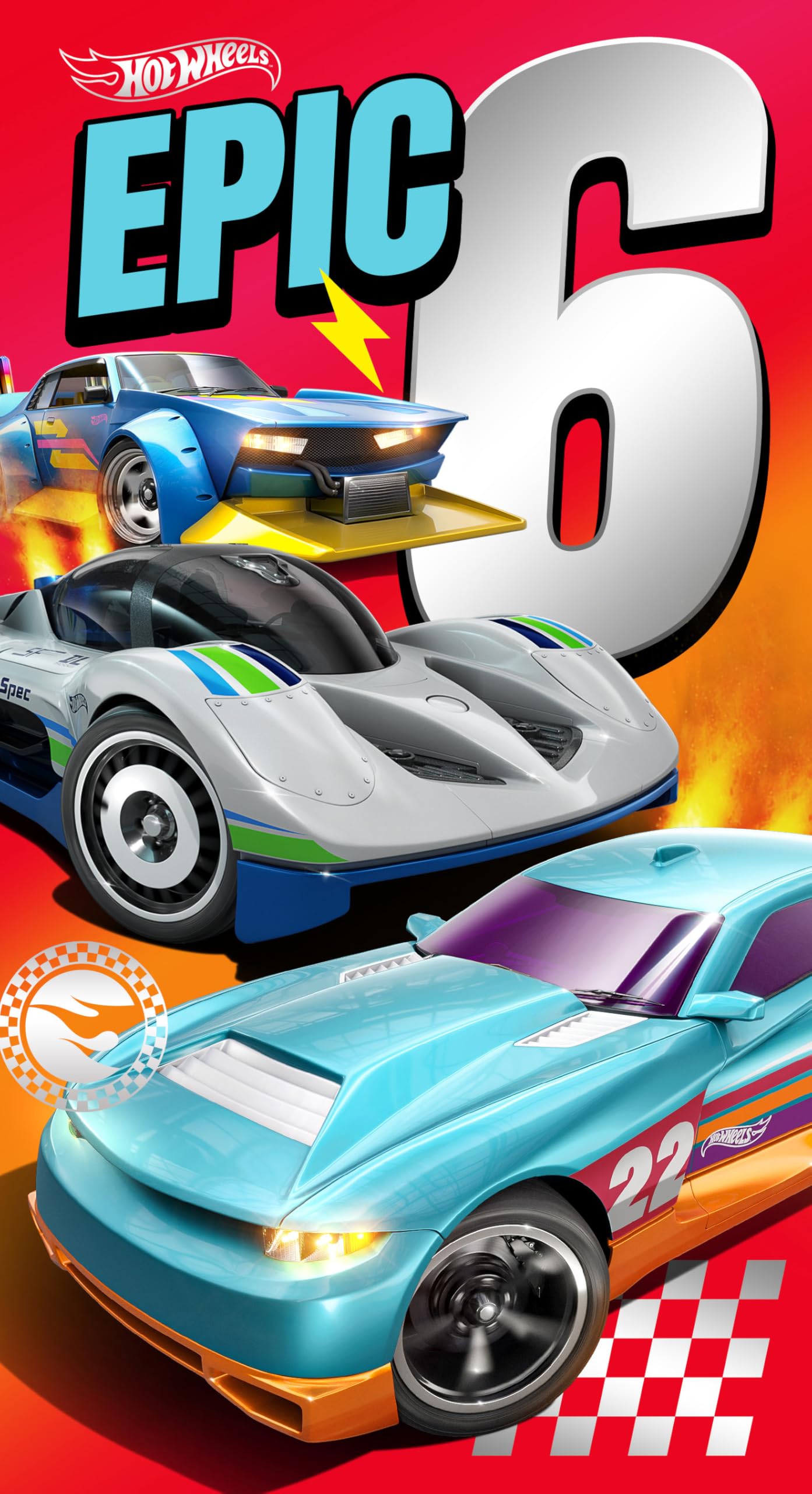 Danilo Promotions LTD Hot Wheels Birthday Card for Age 6 | Premium Card Stock | 22.86 cm x 12.7 cm