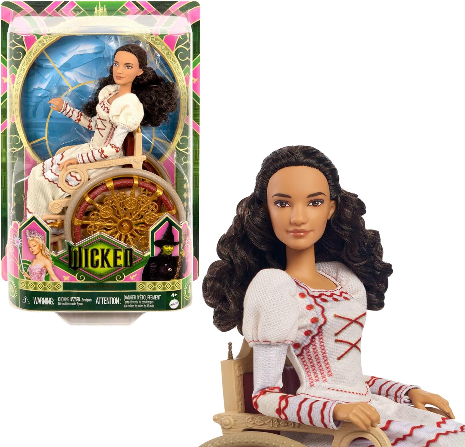 Mattel Wicked Nessarose Fashion Doll with Golden Wheelchair & Accessories - Inspired by Universal Pictures Film 1