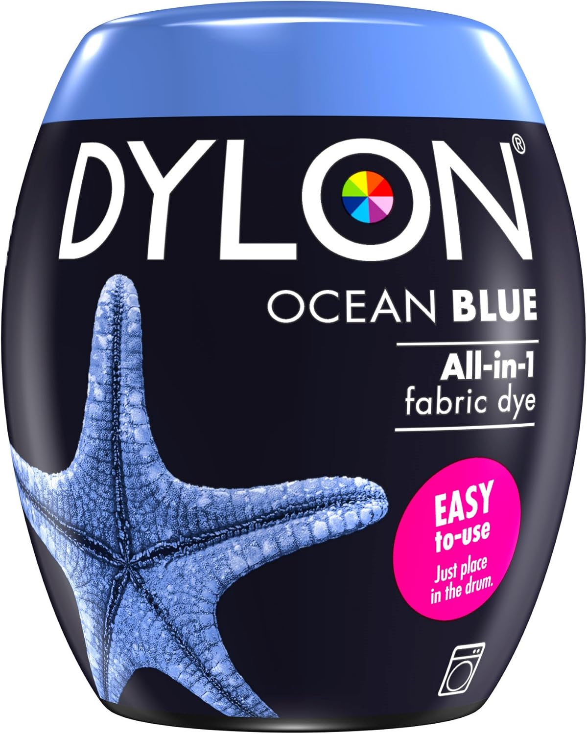 DYLON Textilfarbstoff-Pod für die Waschmaschine – Ozeanblau, 350 g für Kleidung und Heimtextilien
